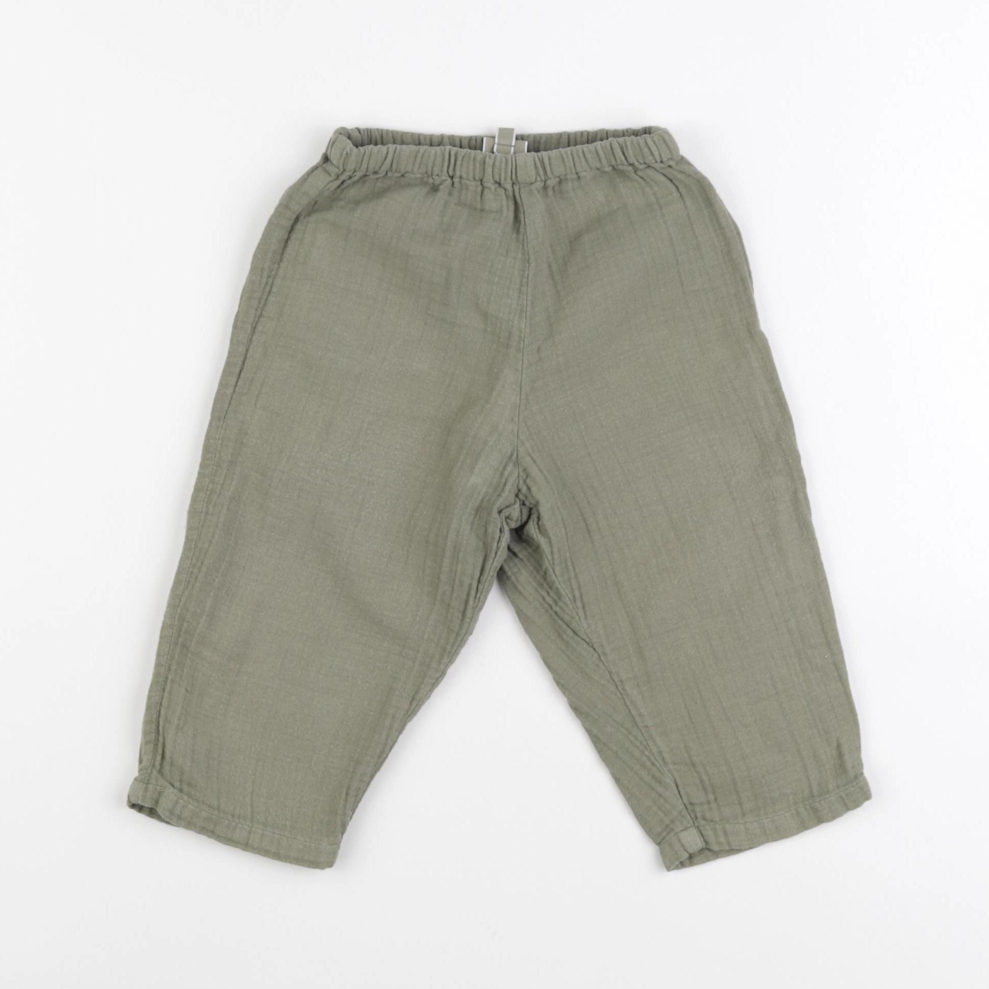 Bonton - pantalon vert - 18 mois