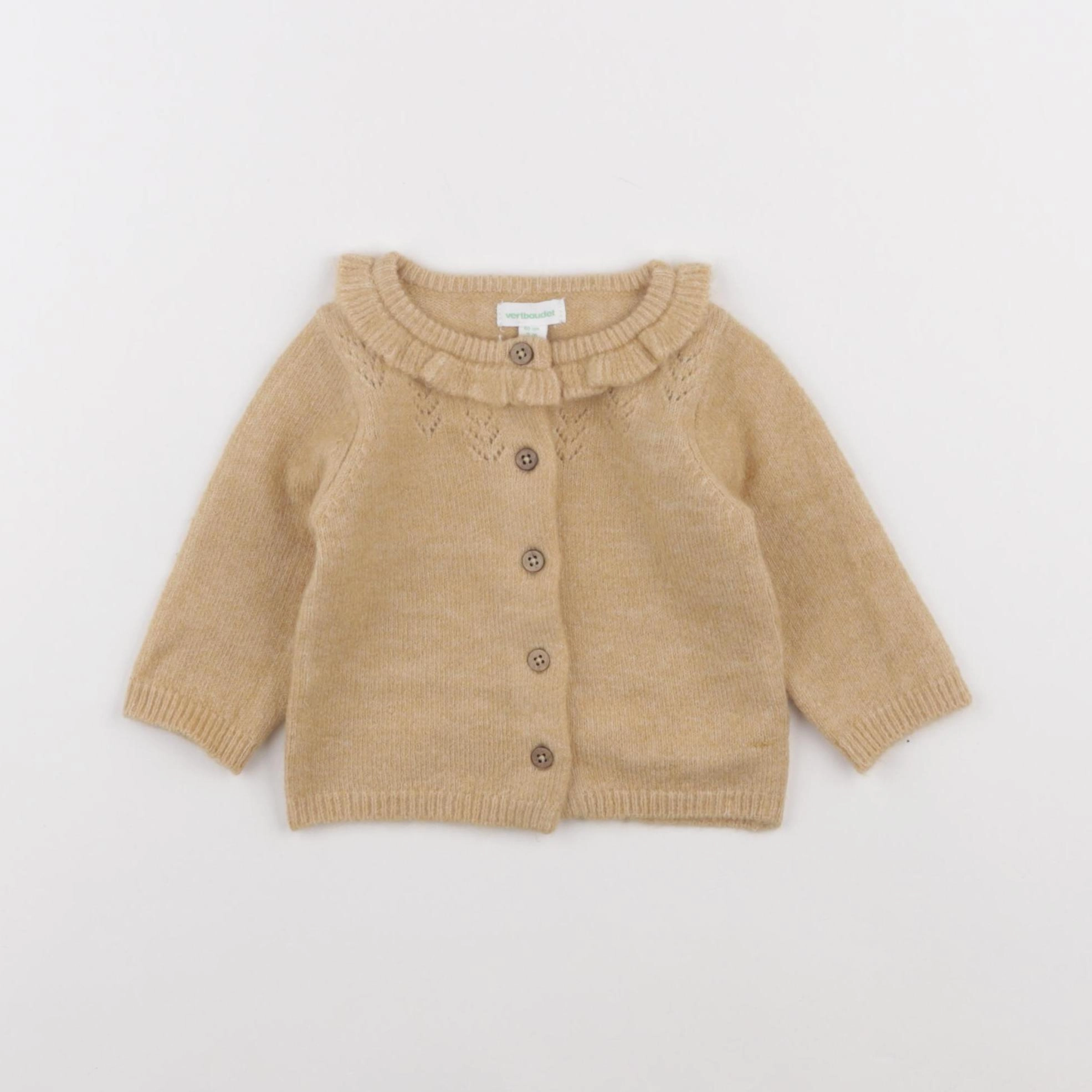 Vertbaudet - gilet marron - 3 mois