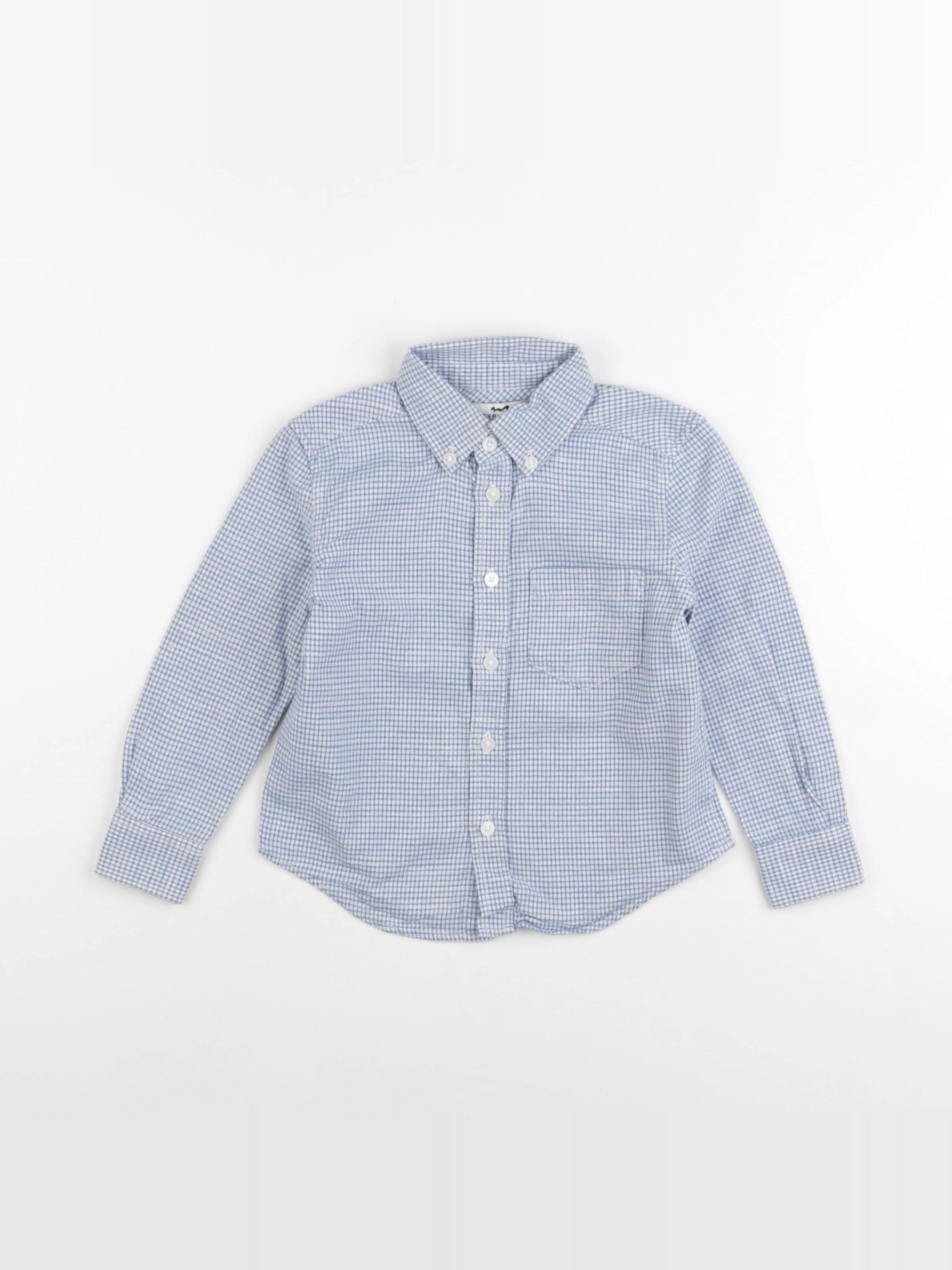 Cyrillus - chemise blanc, bleu - 3 ans