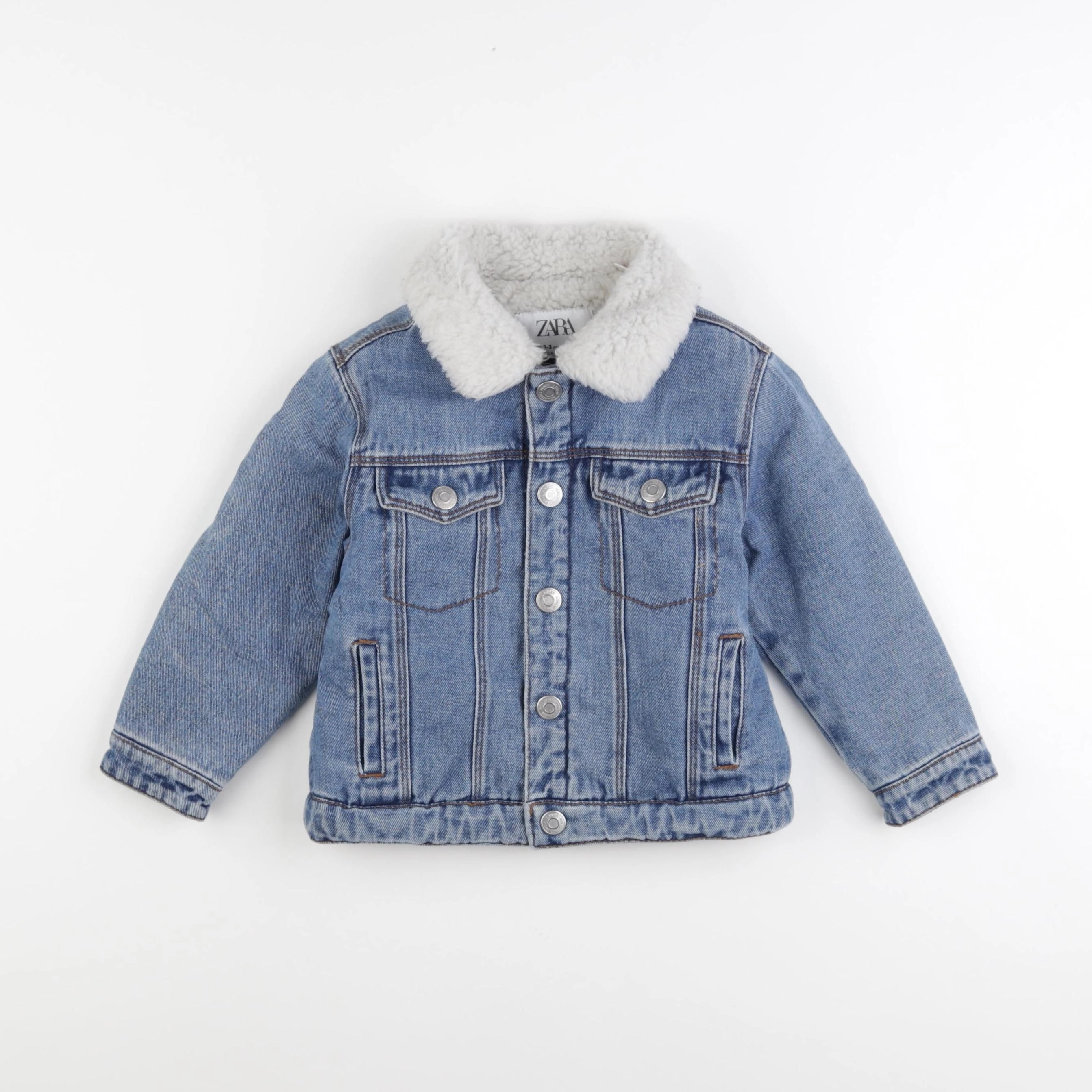 Zara - veste doublé bleu - 2/3 ans