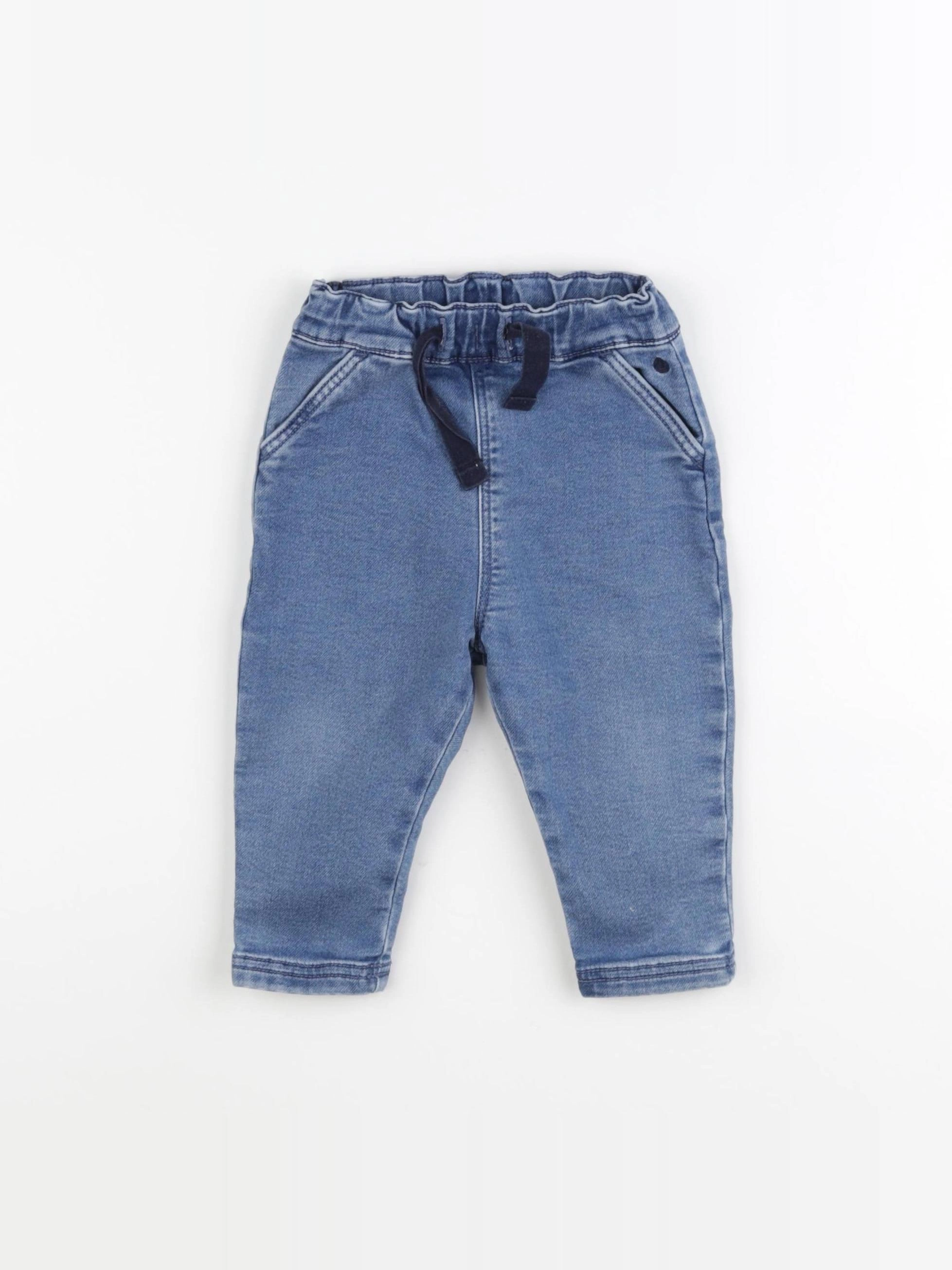 Petit Bateau - jean bleu - 12 mois