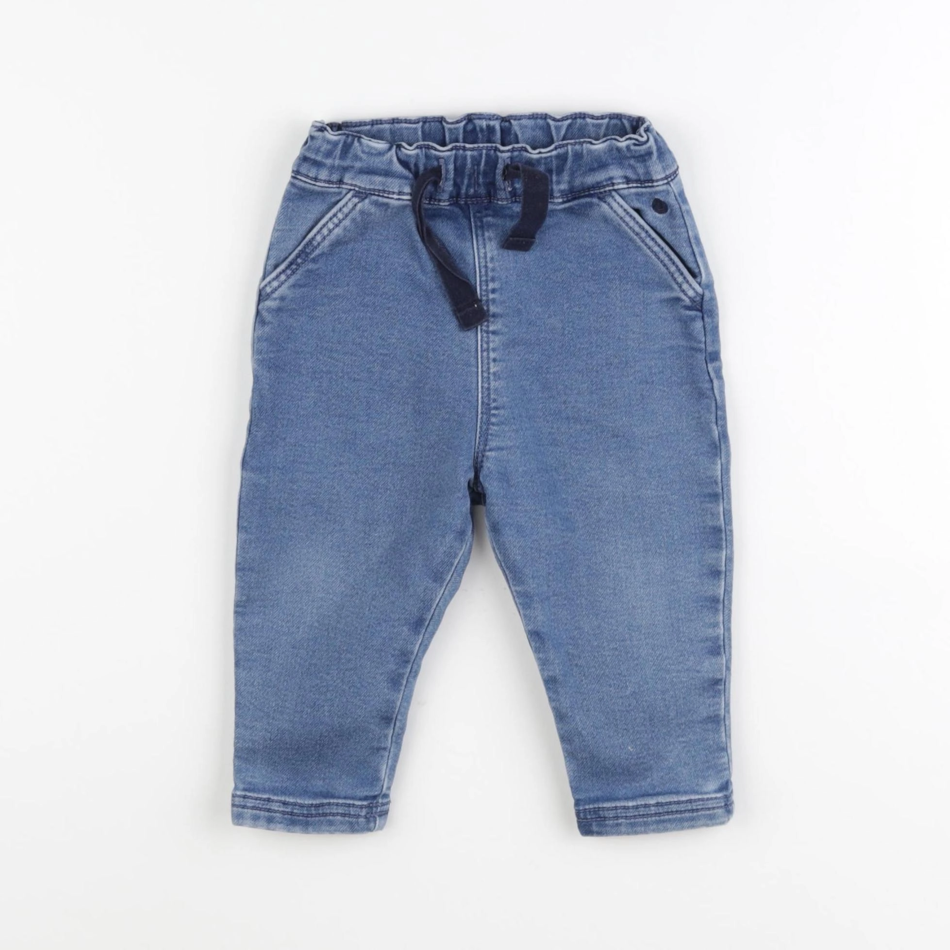 Petit Bateau - jean bleu - 12 mois