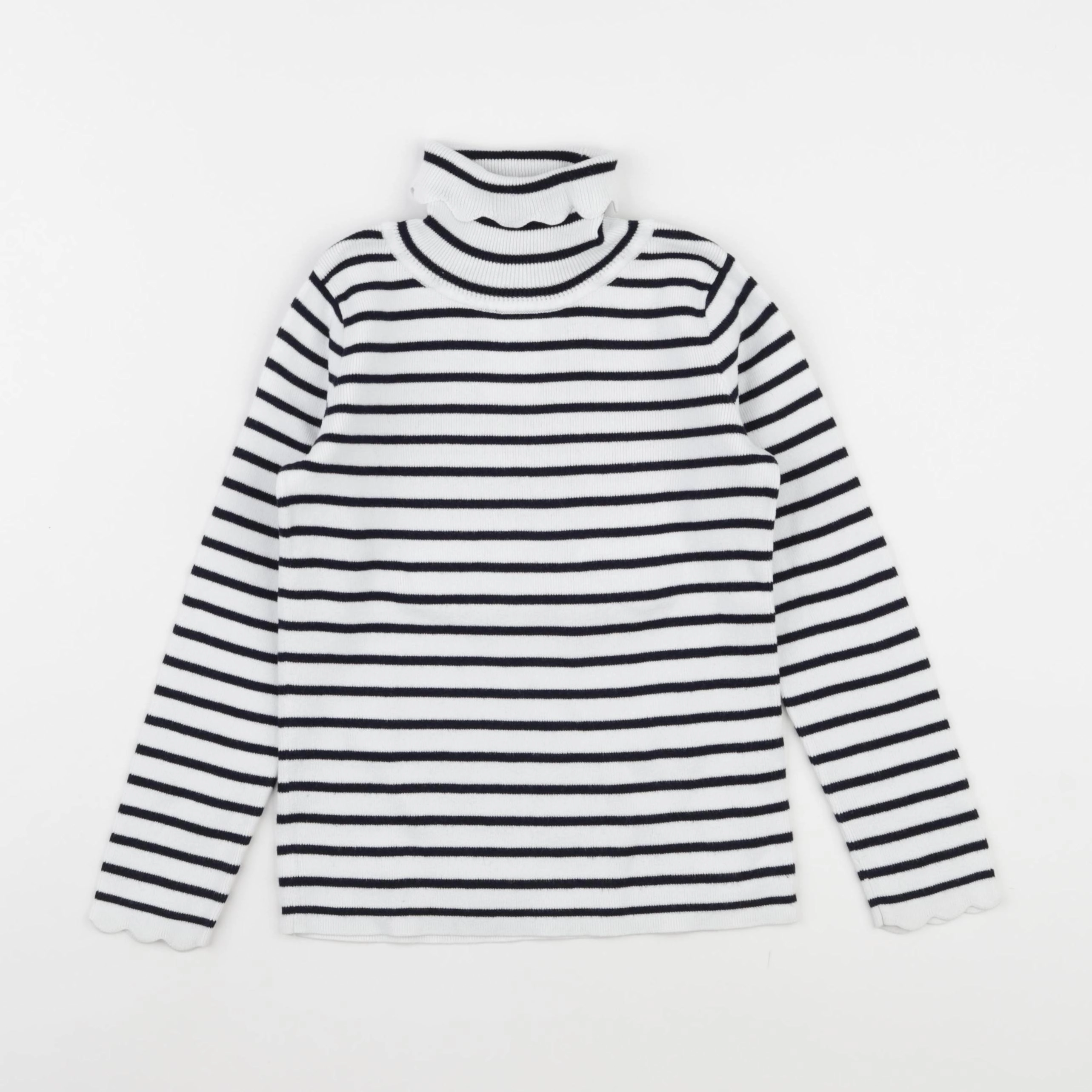 Jacadi - pull blanc, bleu - 6 ans
