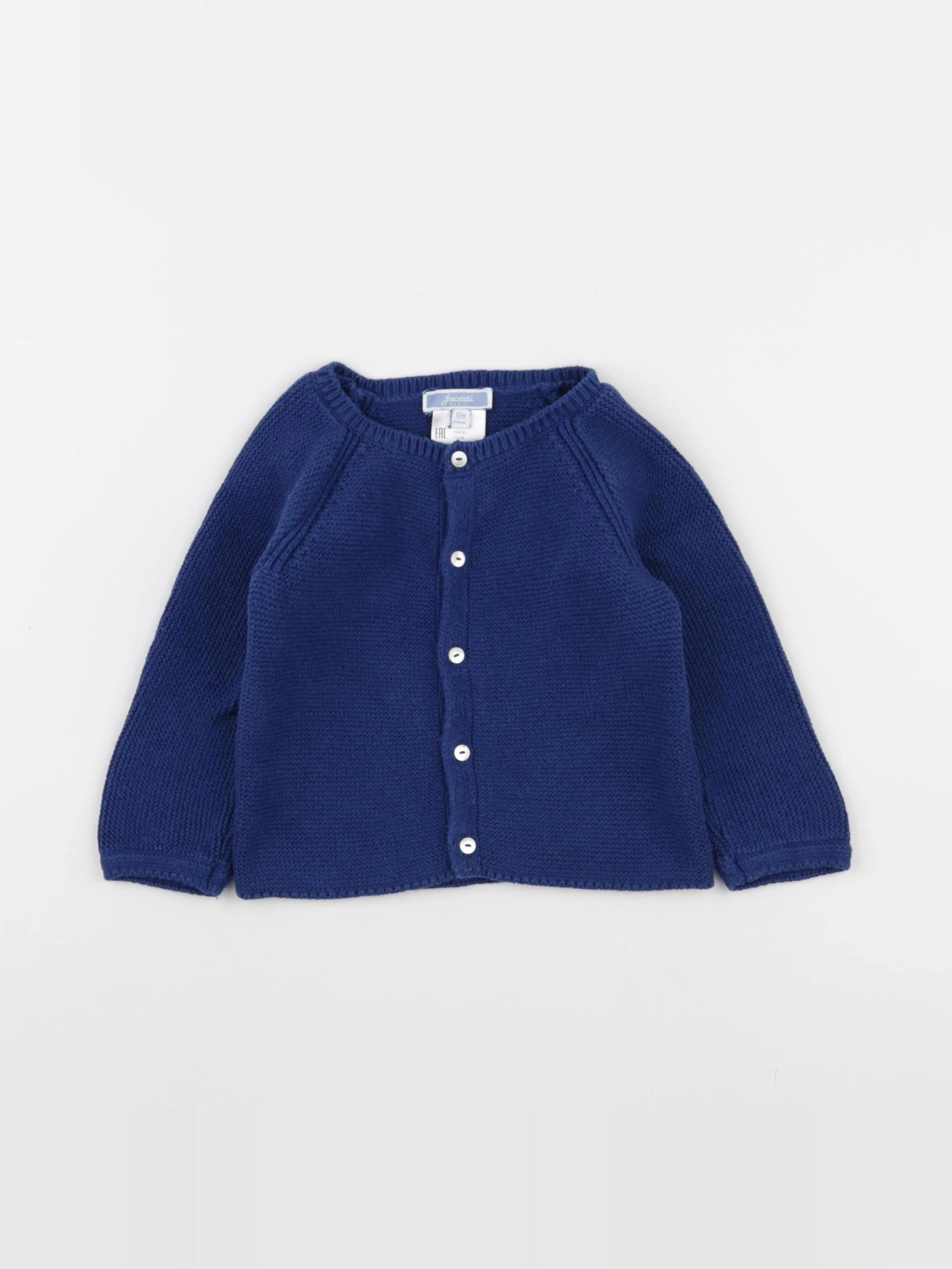 Jacadi - gilet bleu - 12 mois