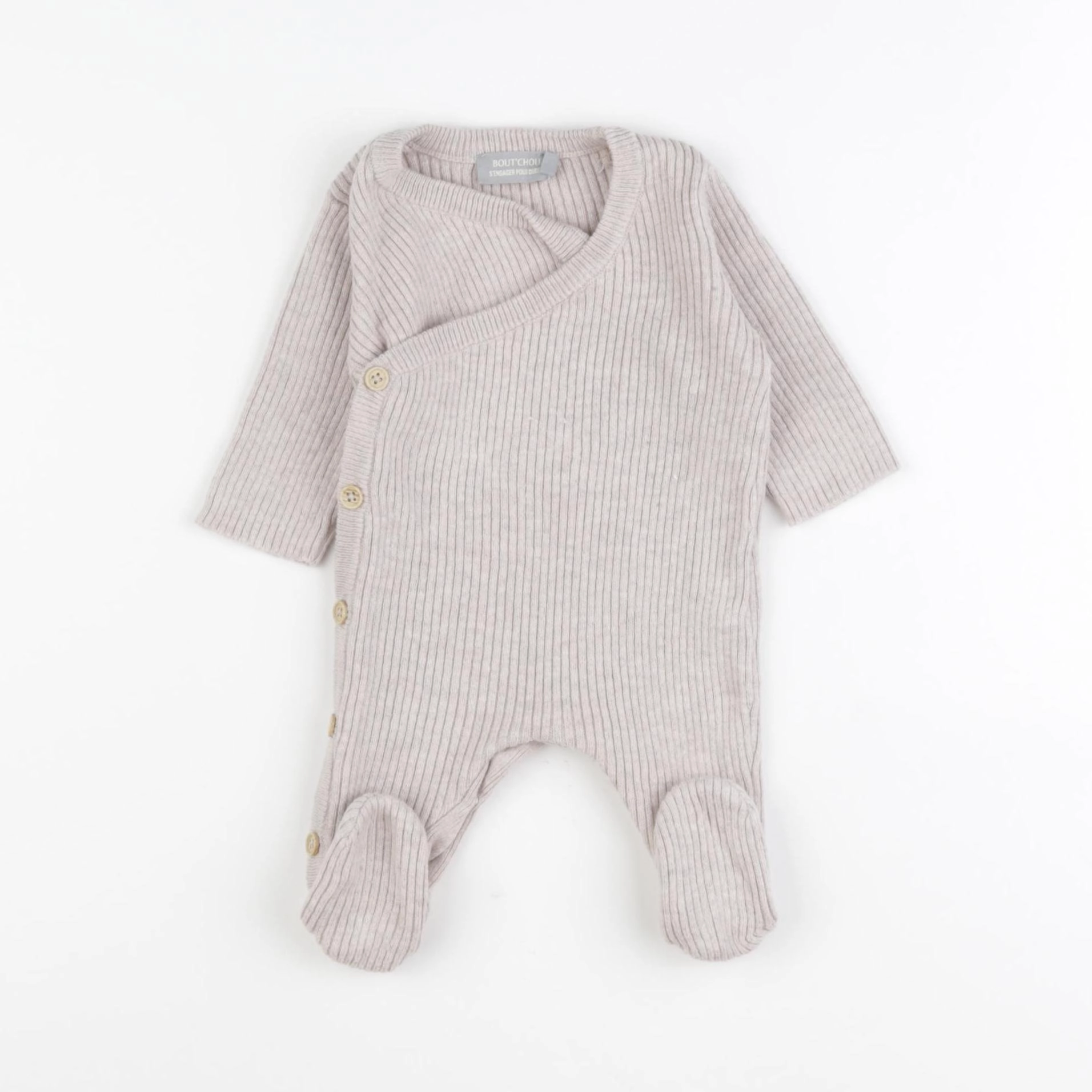 Boutchou - pyjama coton beige - 1 mois