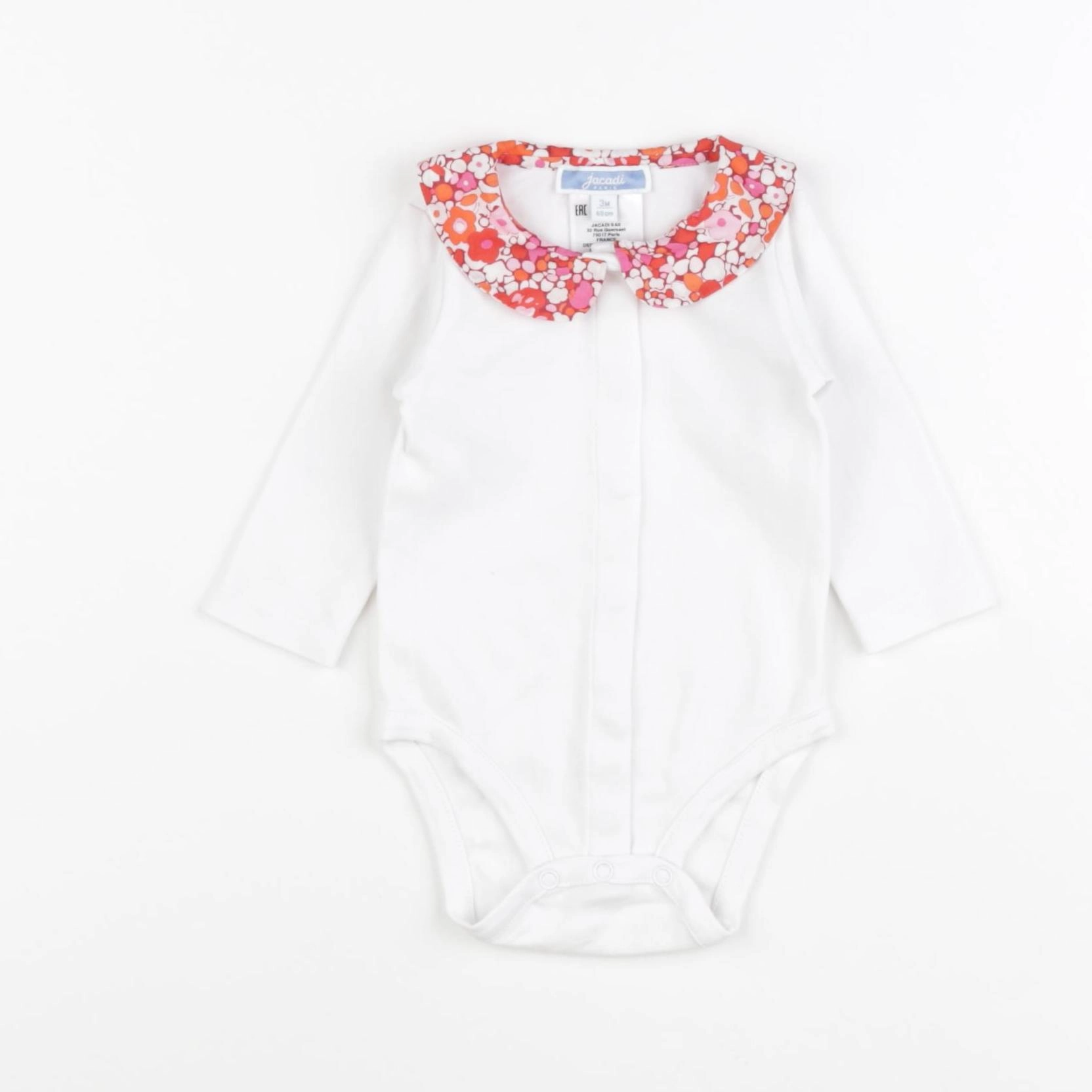 Jacadi - body liberty blanc - 3 mois