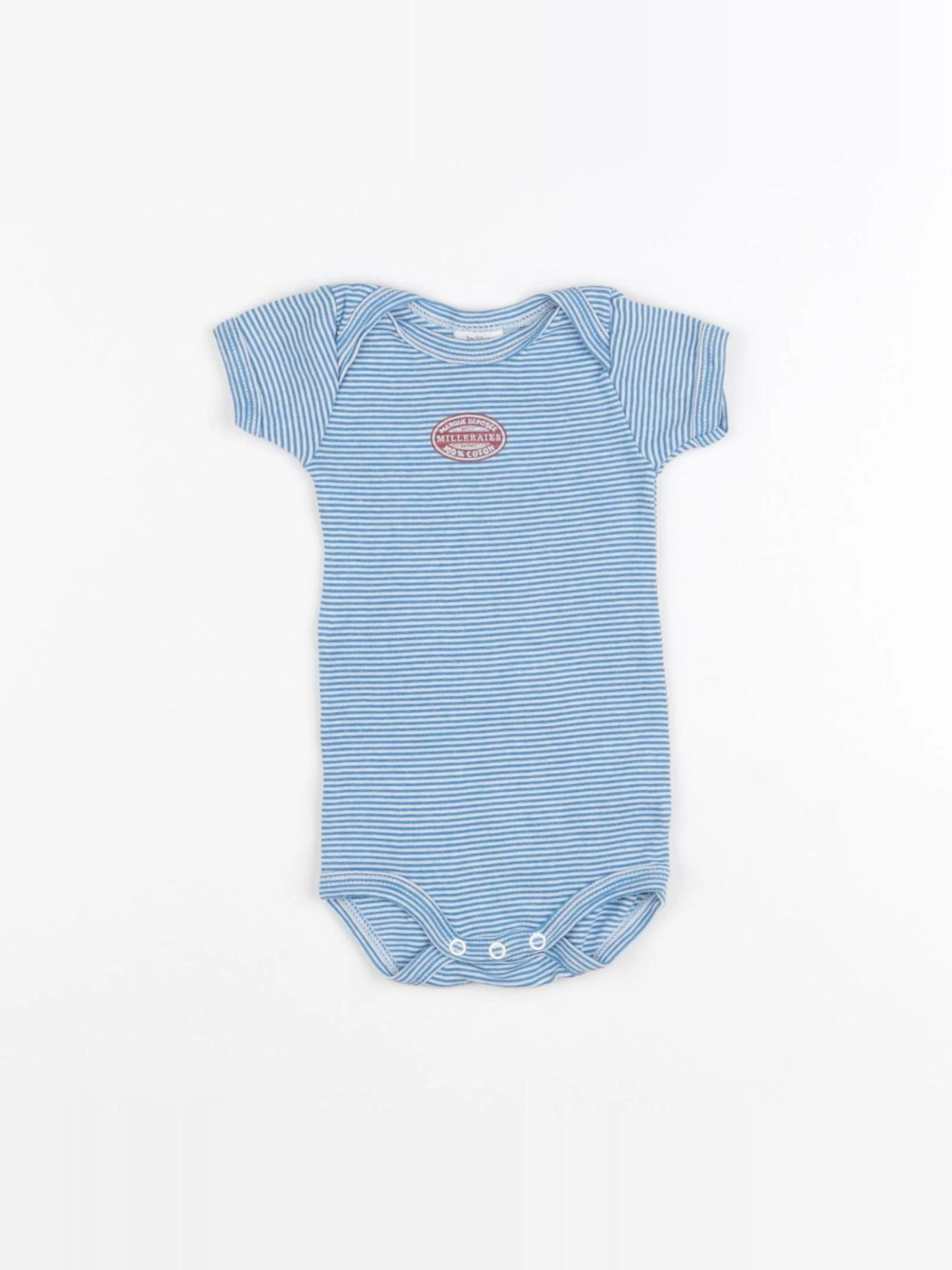 Petit Bateau - body bleu - 3 mois
