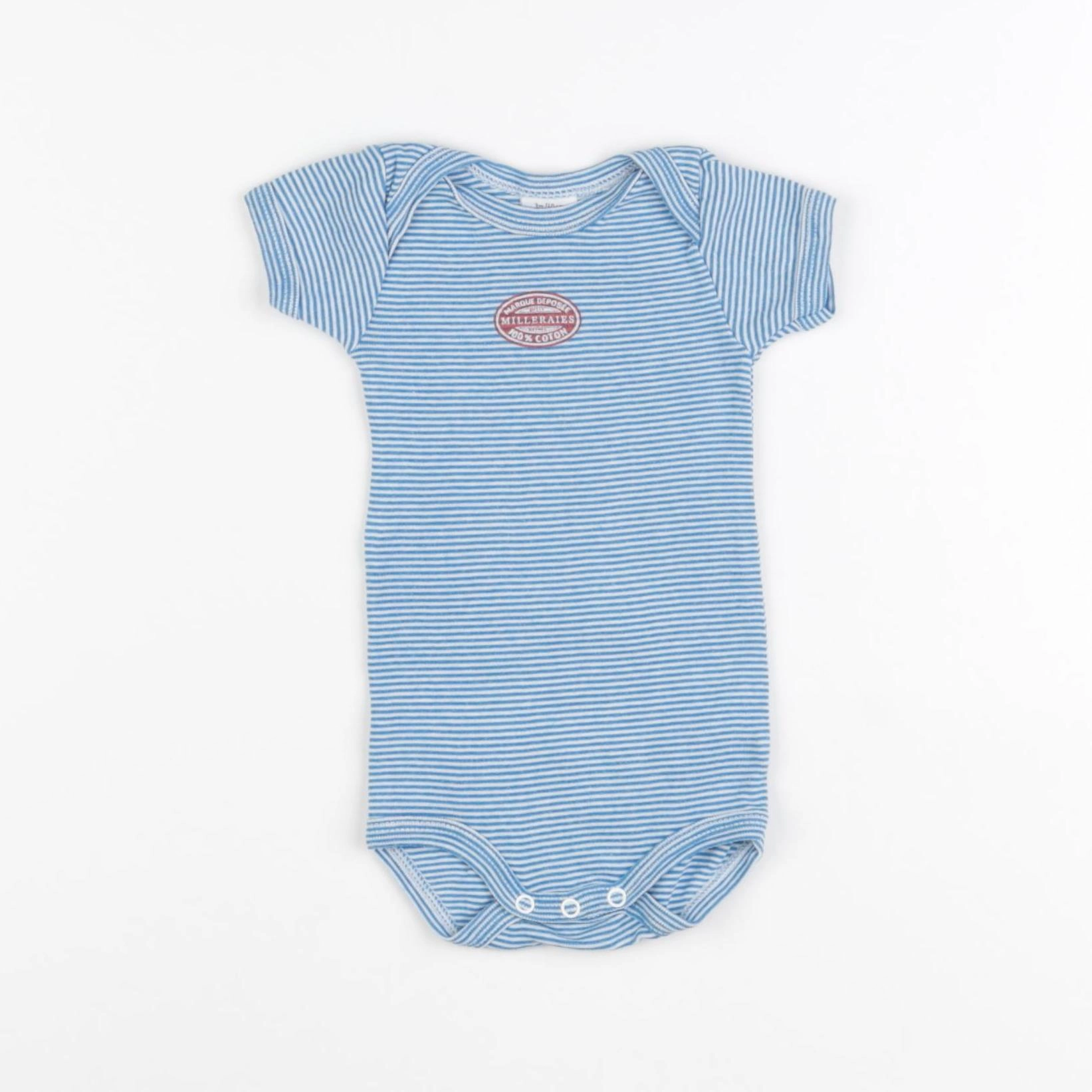 Petit Bateau - body bleu - 3 mois