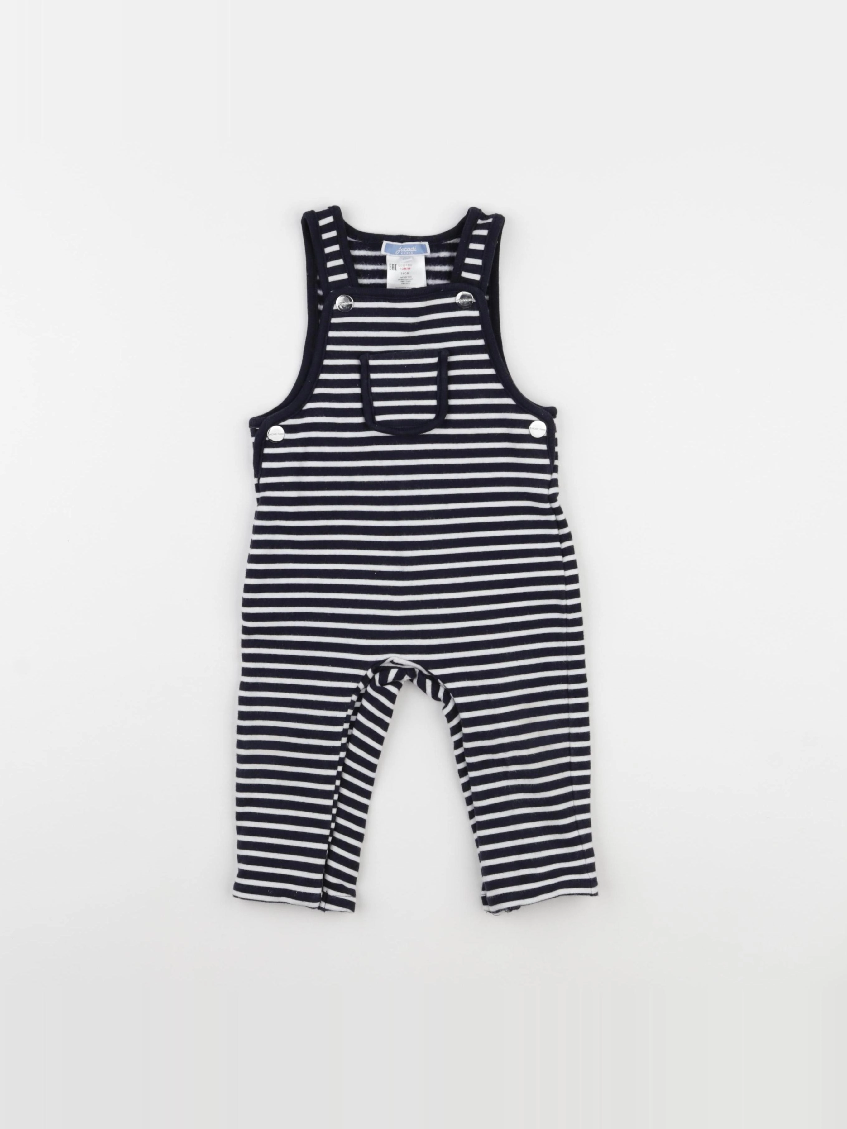 Jacadi - salopette blanc, bleu - 12 mois