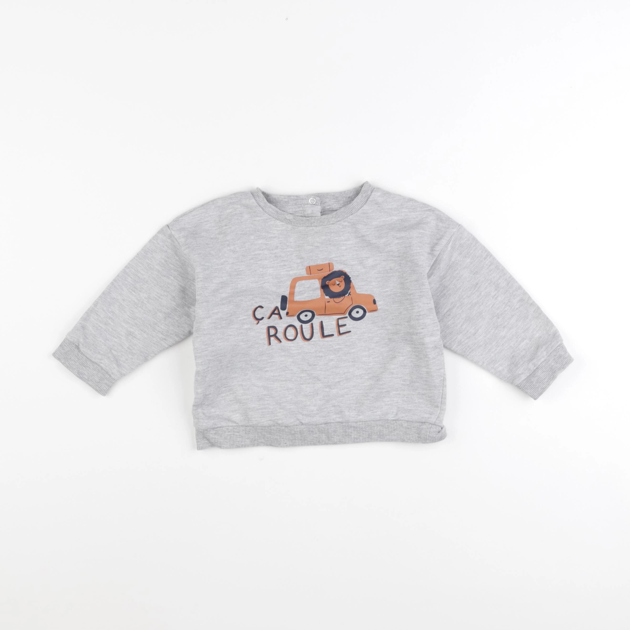 Vertbaudet - sweat gris - 18 mois