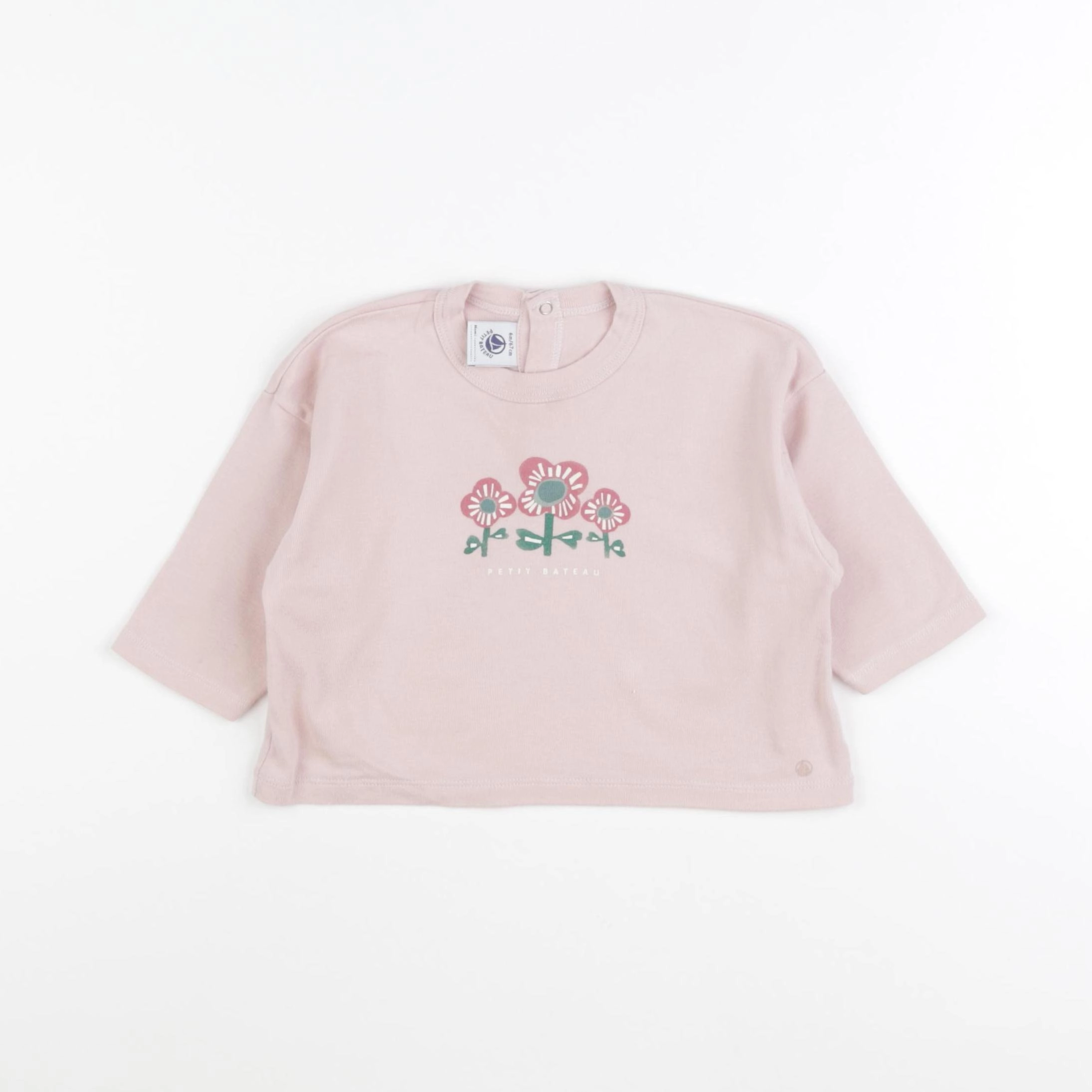 Petit Bateau - tee-shirt rose - 6 mois