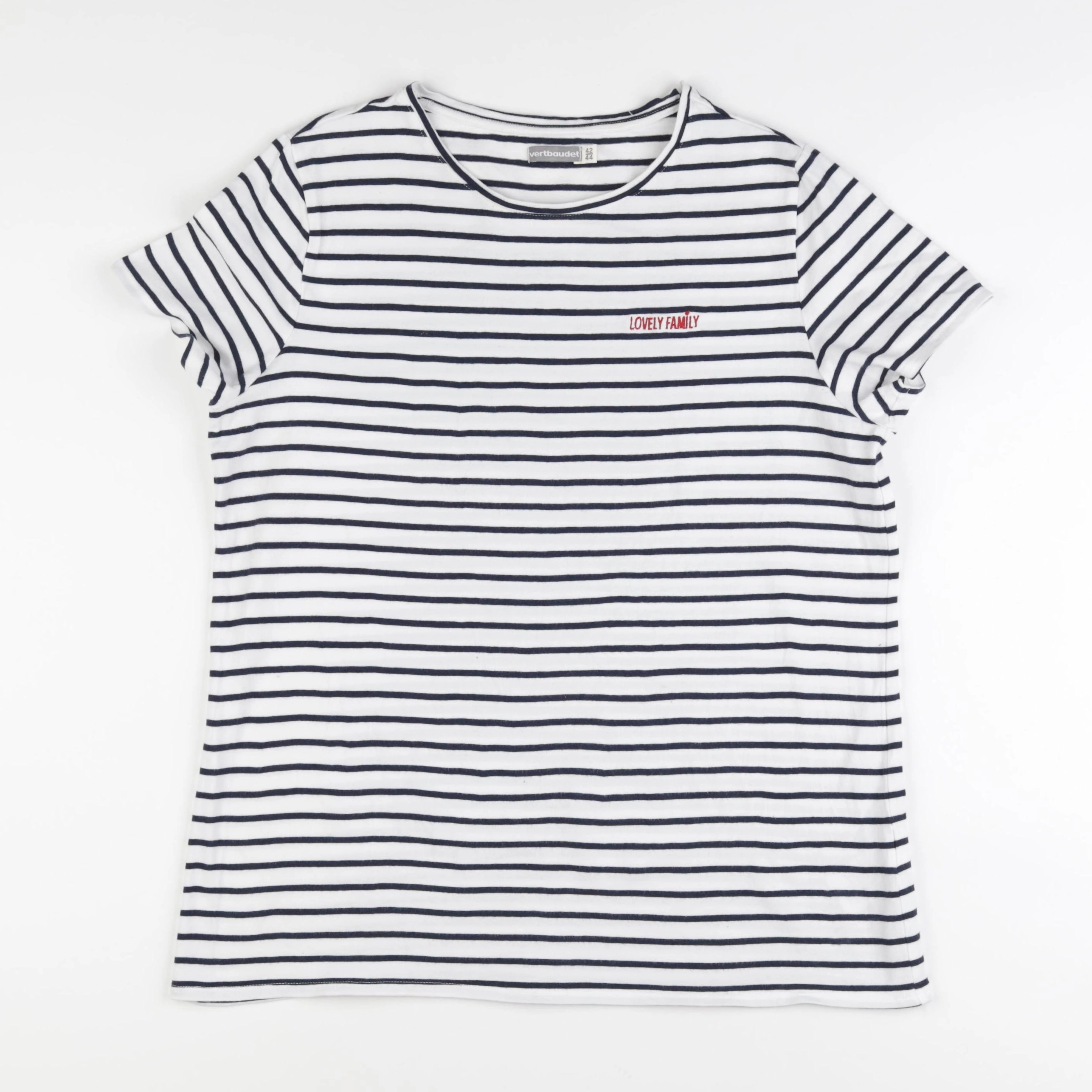 Vertbaudet - tee-shirt grossesse blanc, bleu - 42 à 44