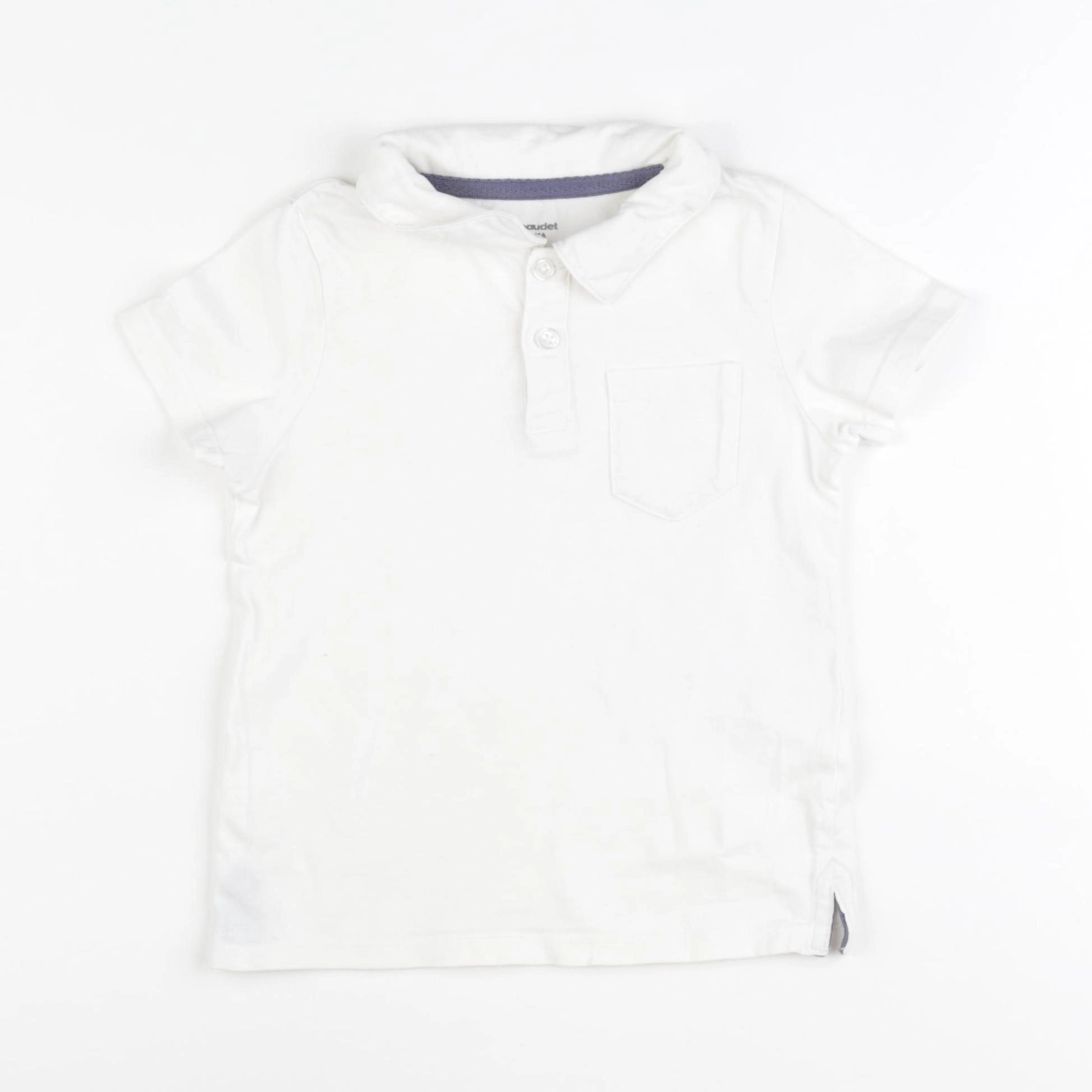 Vertbaudet - polo blanc - 4 ans