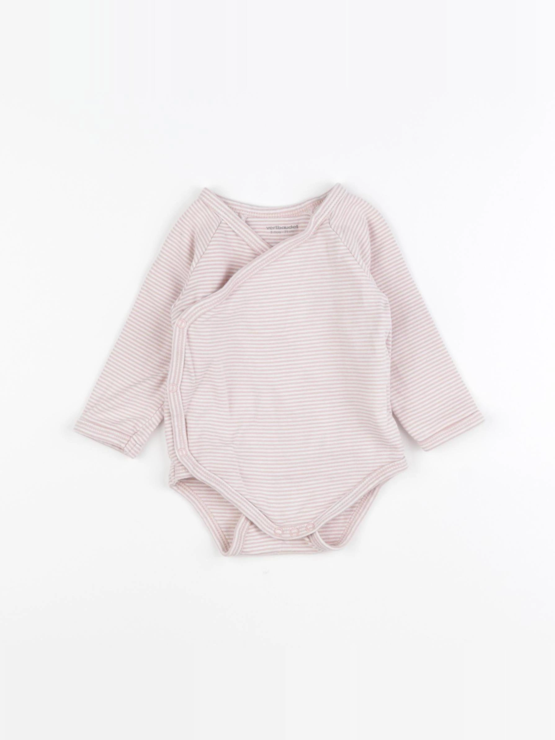 Vertbaudet - body rose - 9 mois