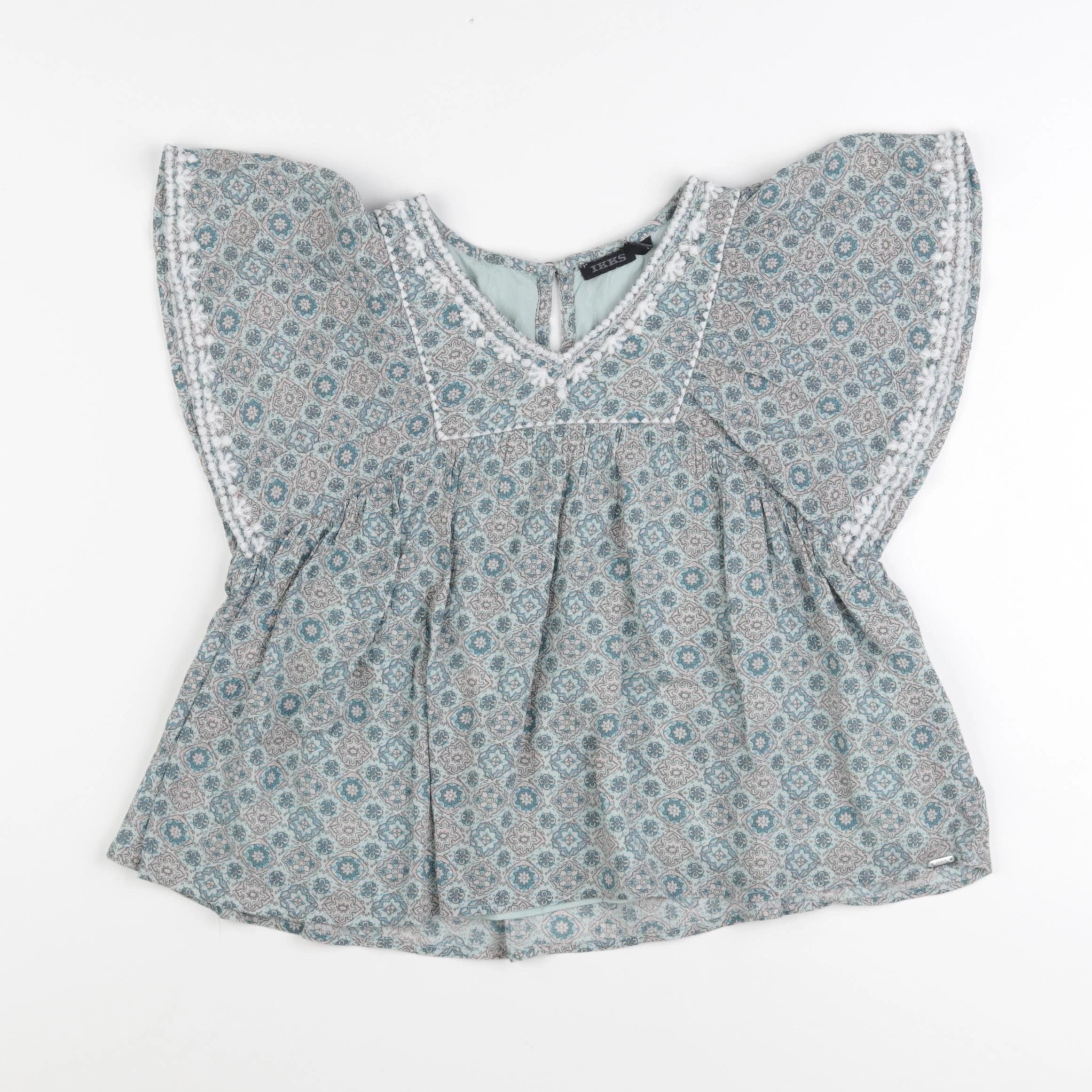 IKKS - blouse bleu - 8 ans