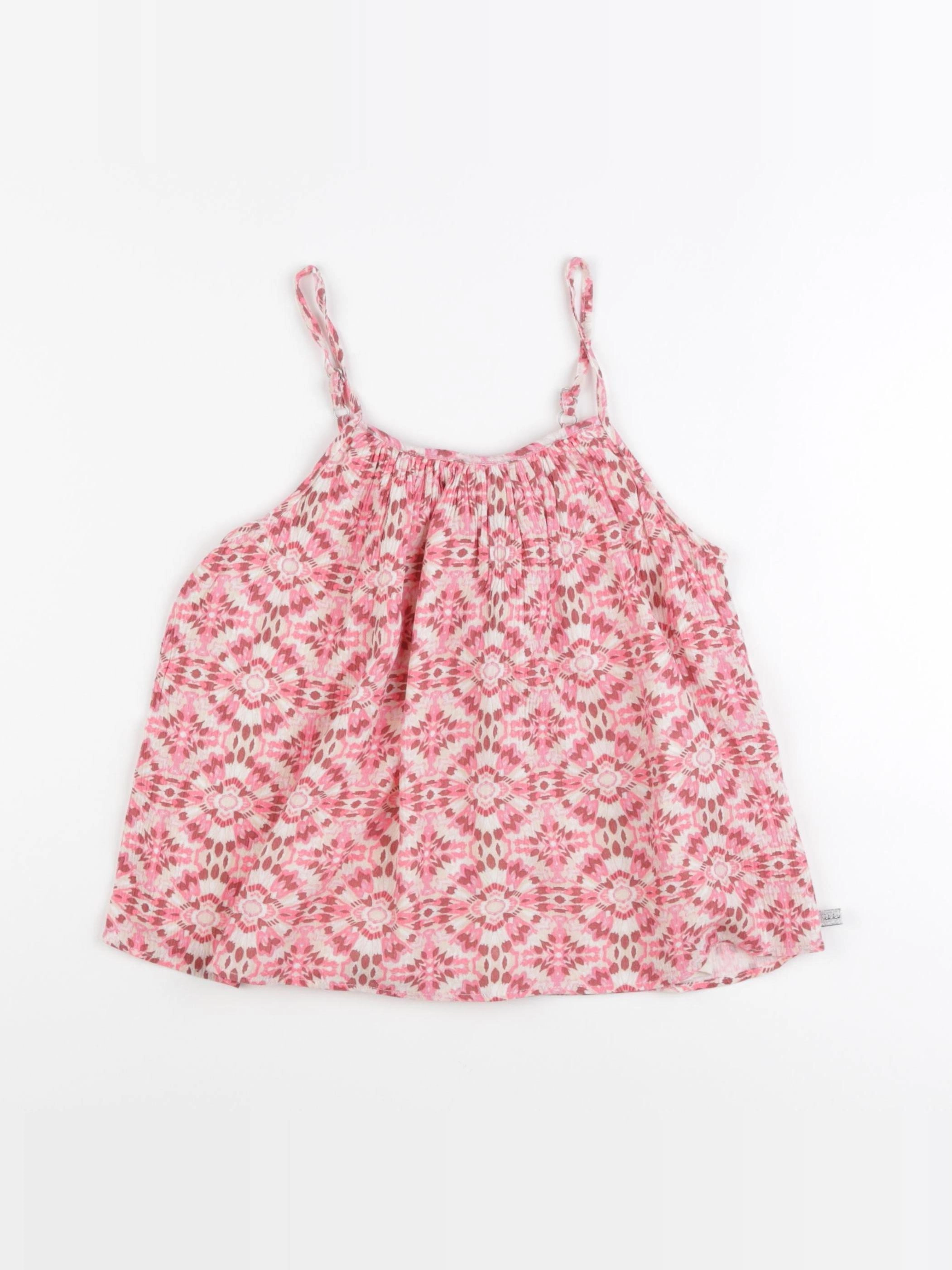 IKKS - blouse blanc, rose - 10 ans