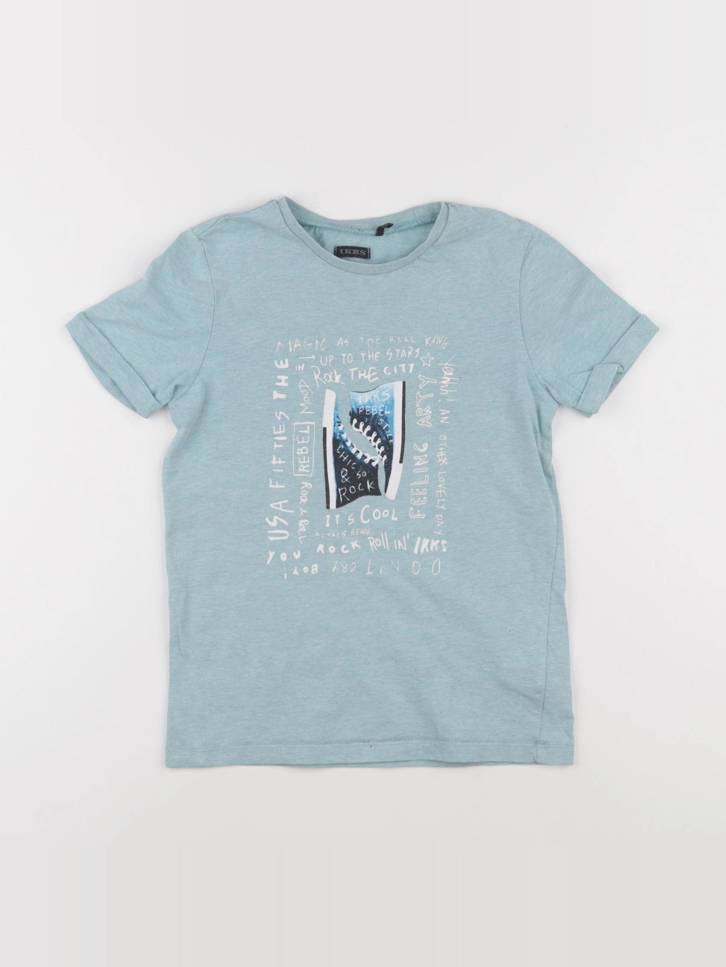IKKS - tee-shirt bleu - 8 ans