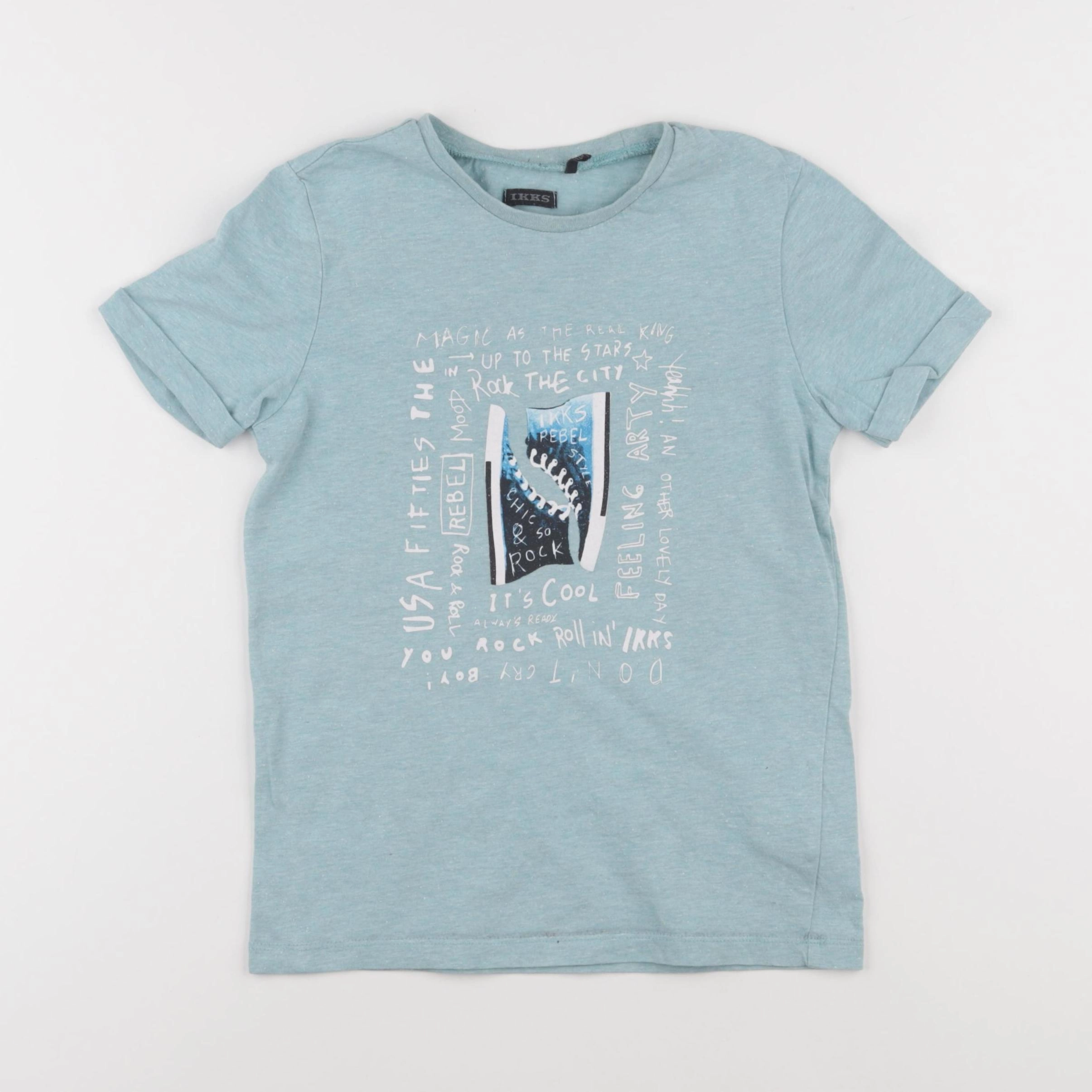 IKKS - tee-shirt bleu - 8 ans