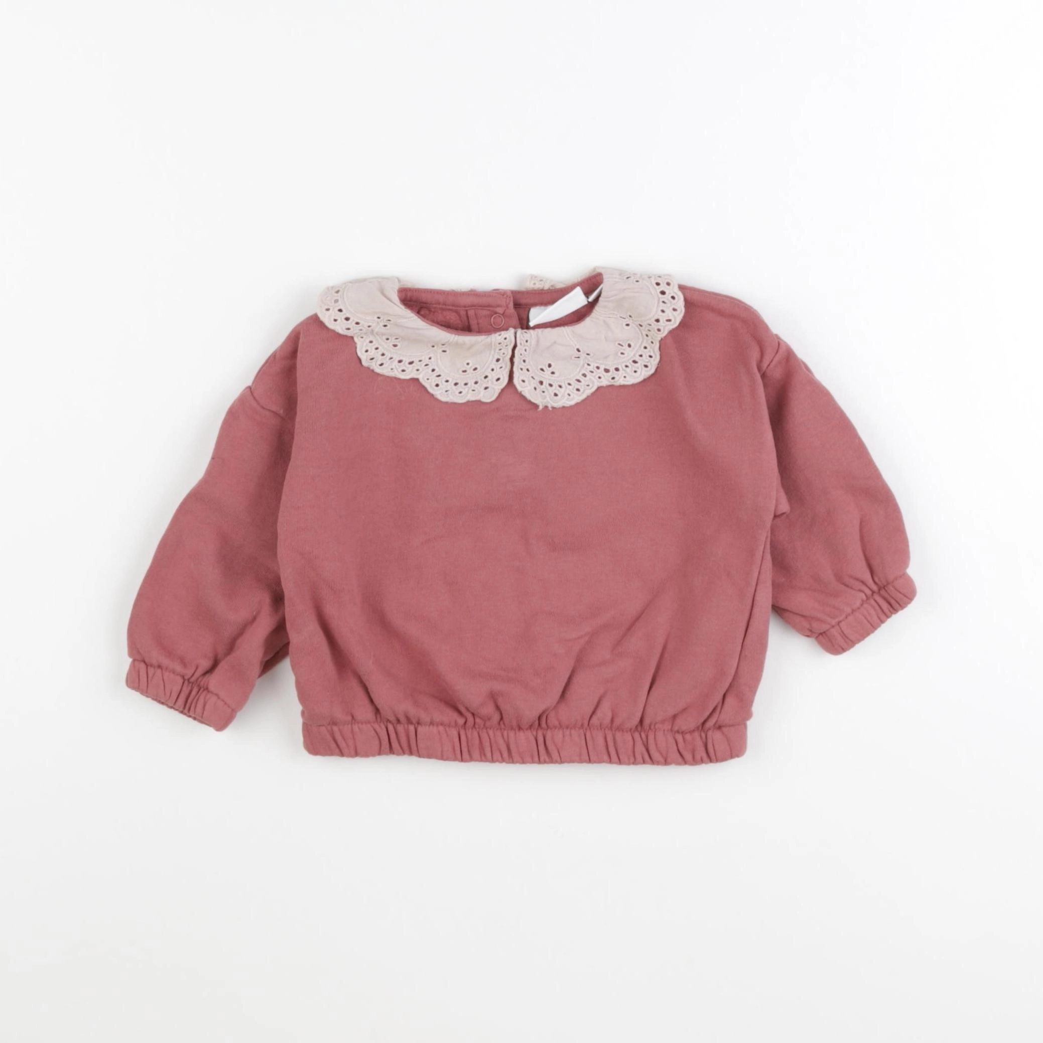 Vertbaudet - sweat rose - 9 mois