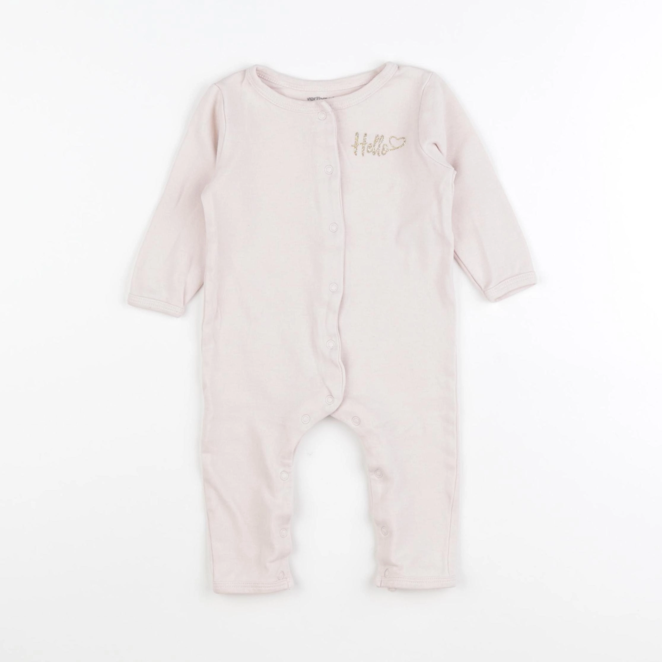 Vertbaudet - pyjama coton rose - 9 mois