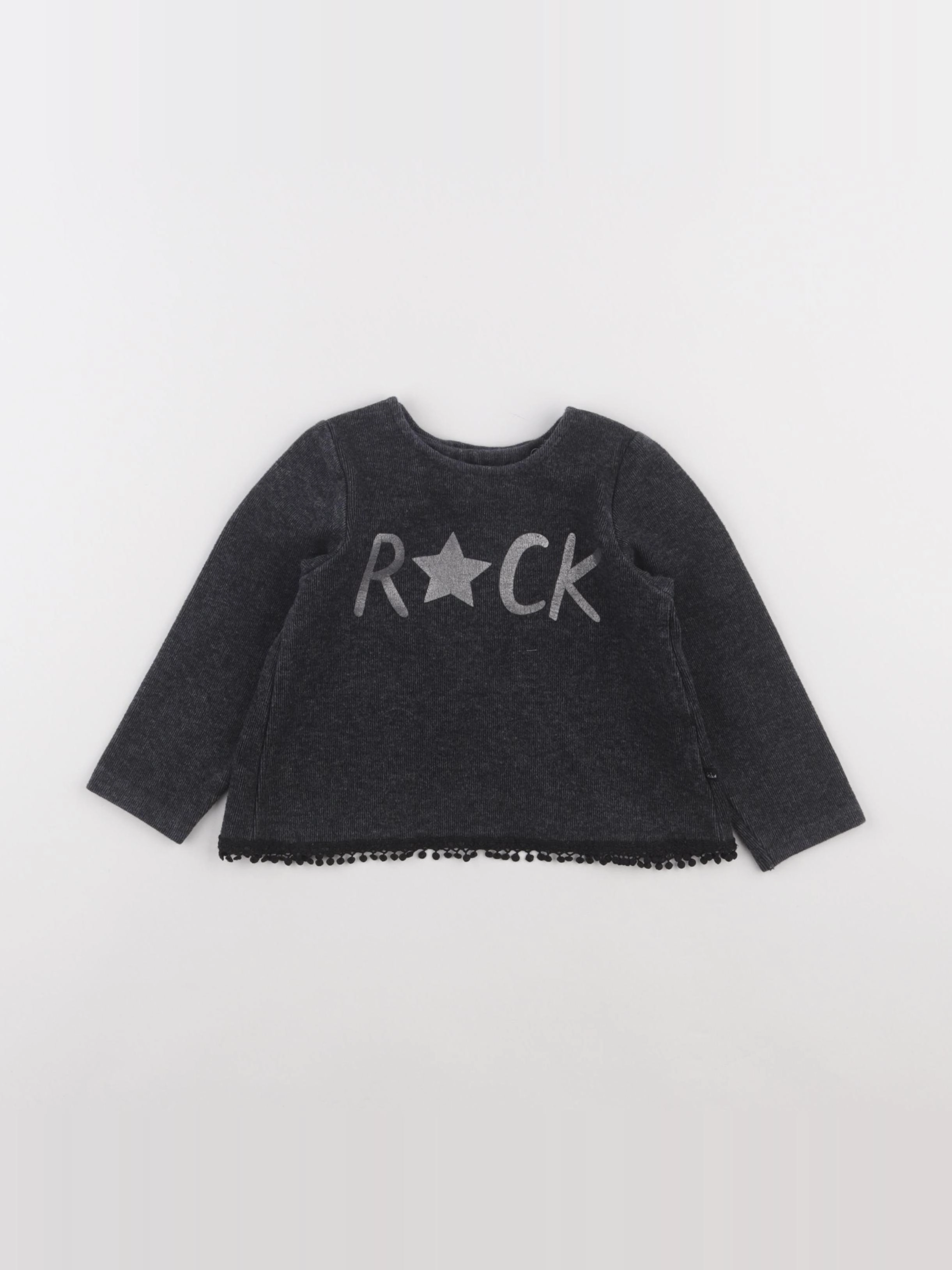 IKKS - sweat court gris - 2 ans