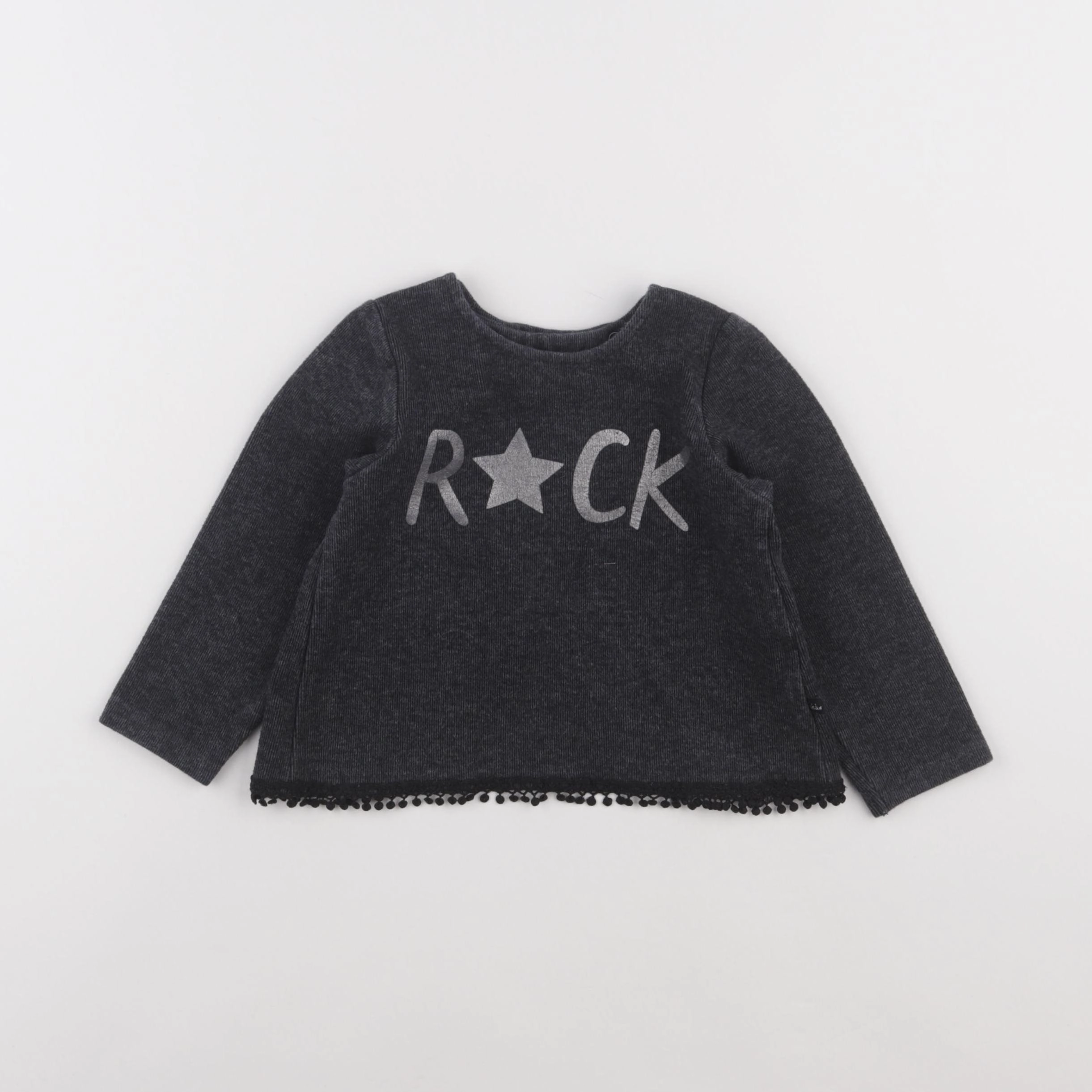 IKKS - sweat court gris - 2 ans