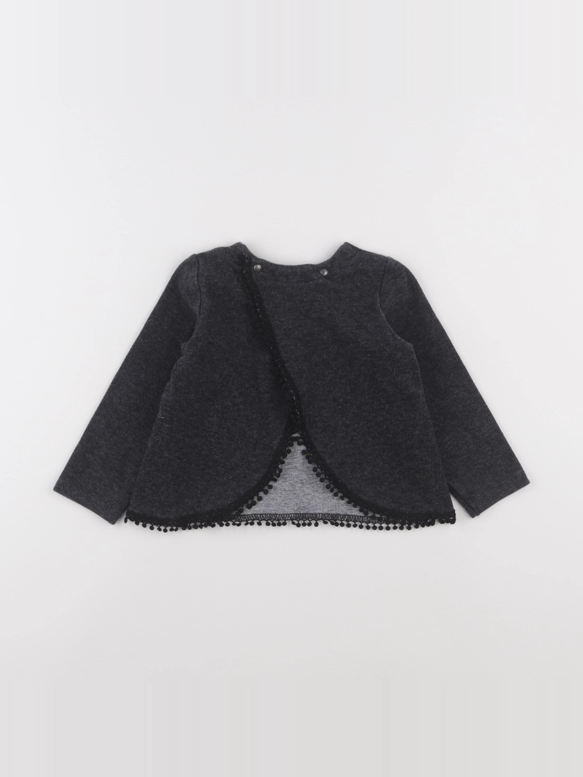 IKKS - sweat court gris - 2 ans