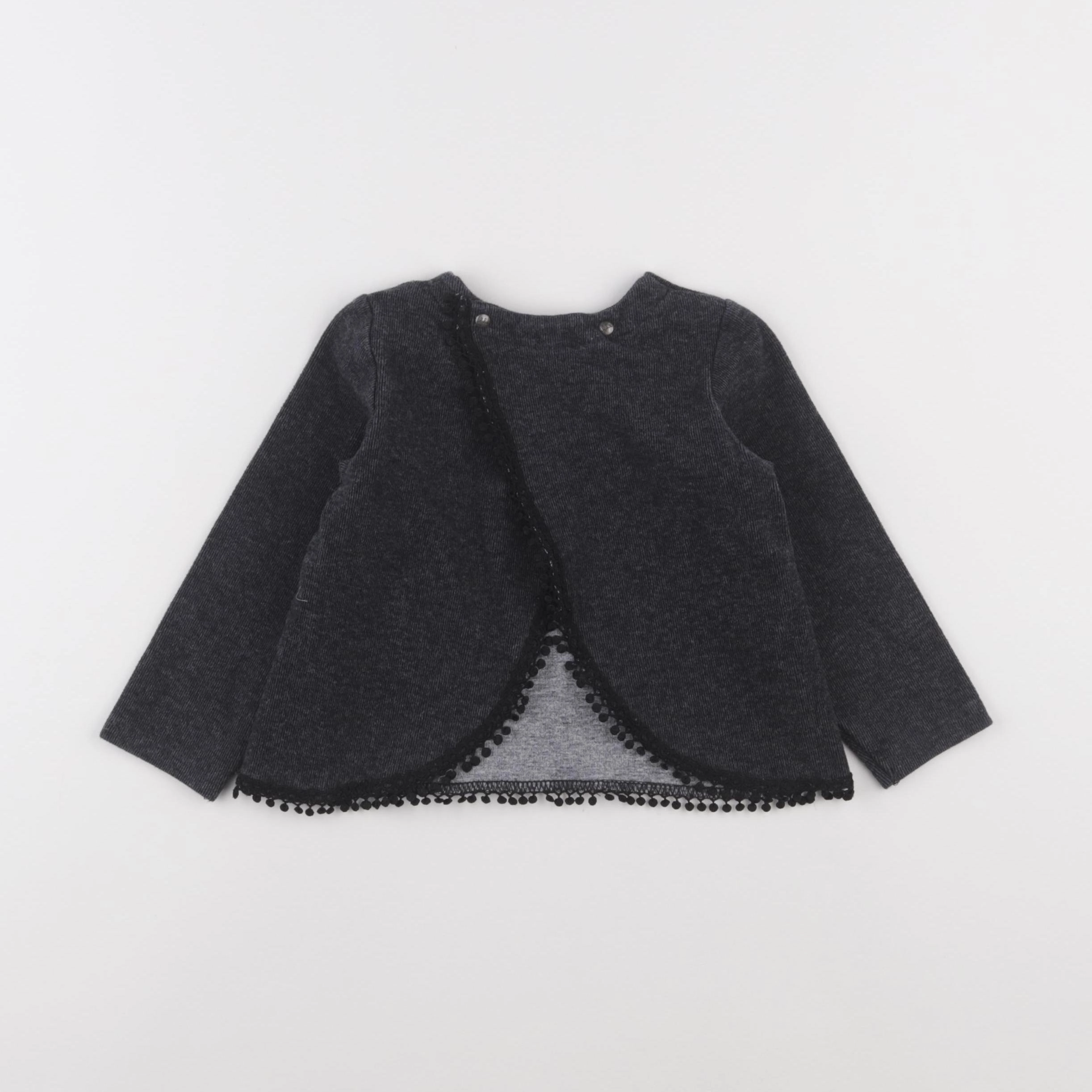 IKKS - sweat court gris - 2 ans