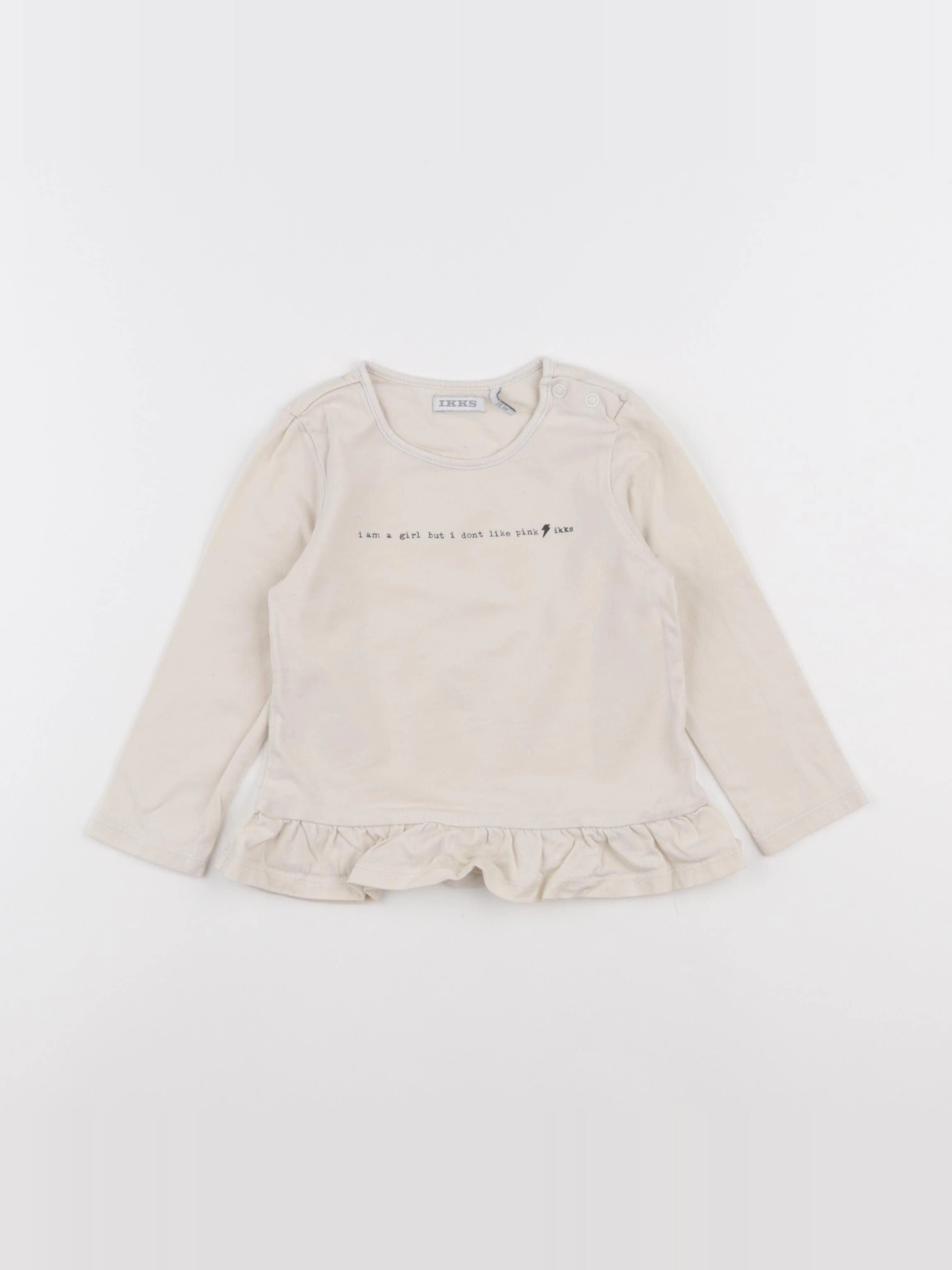 IKKS - tee-shirt beige - 2 ans