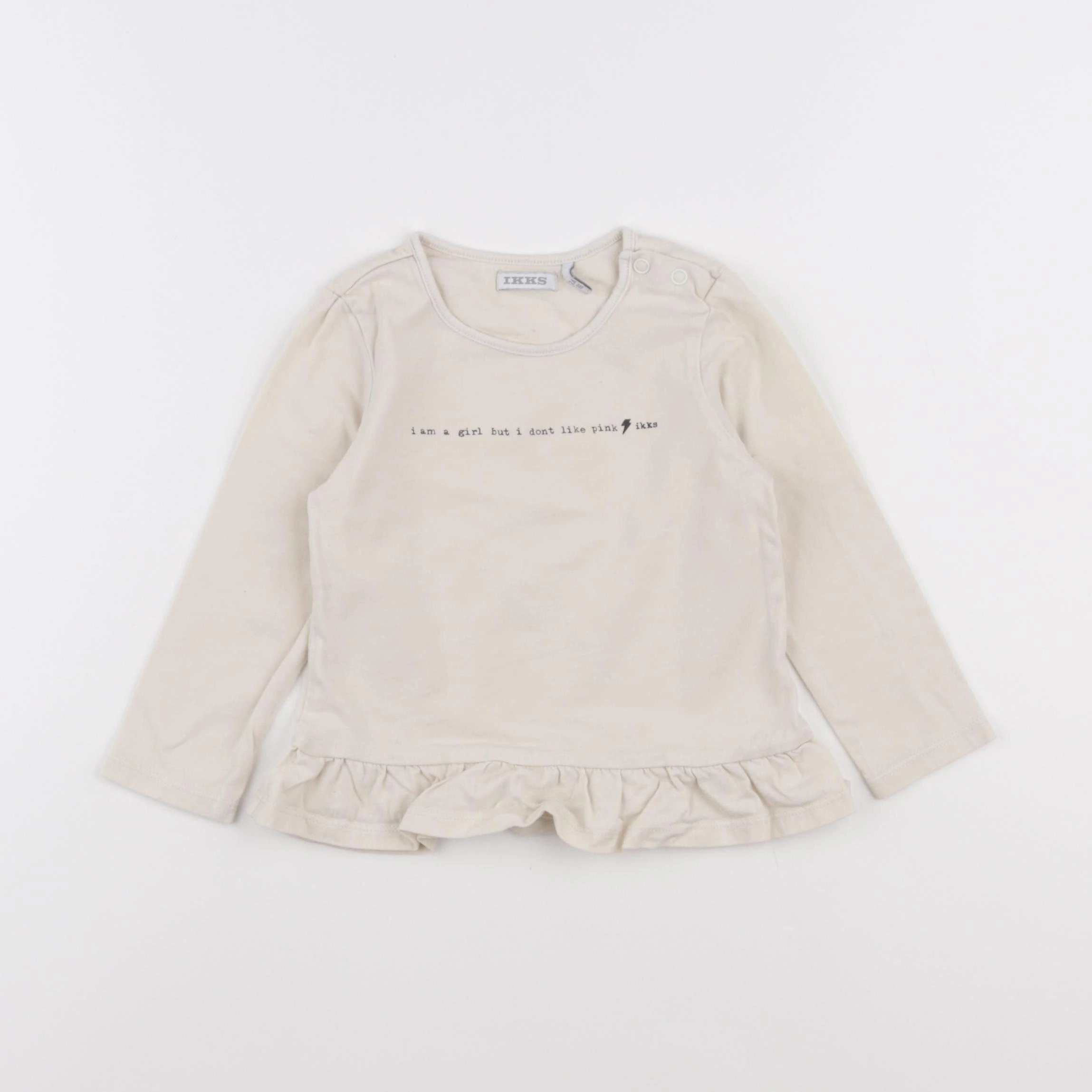 IKKS - tee-shirt beige - 2 ans