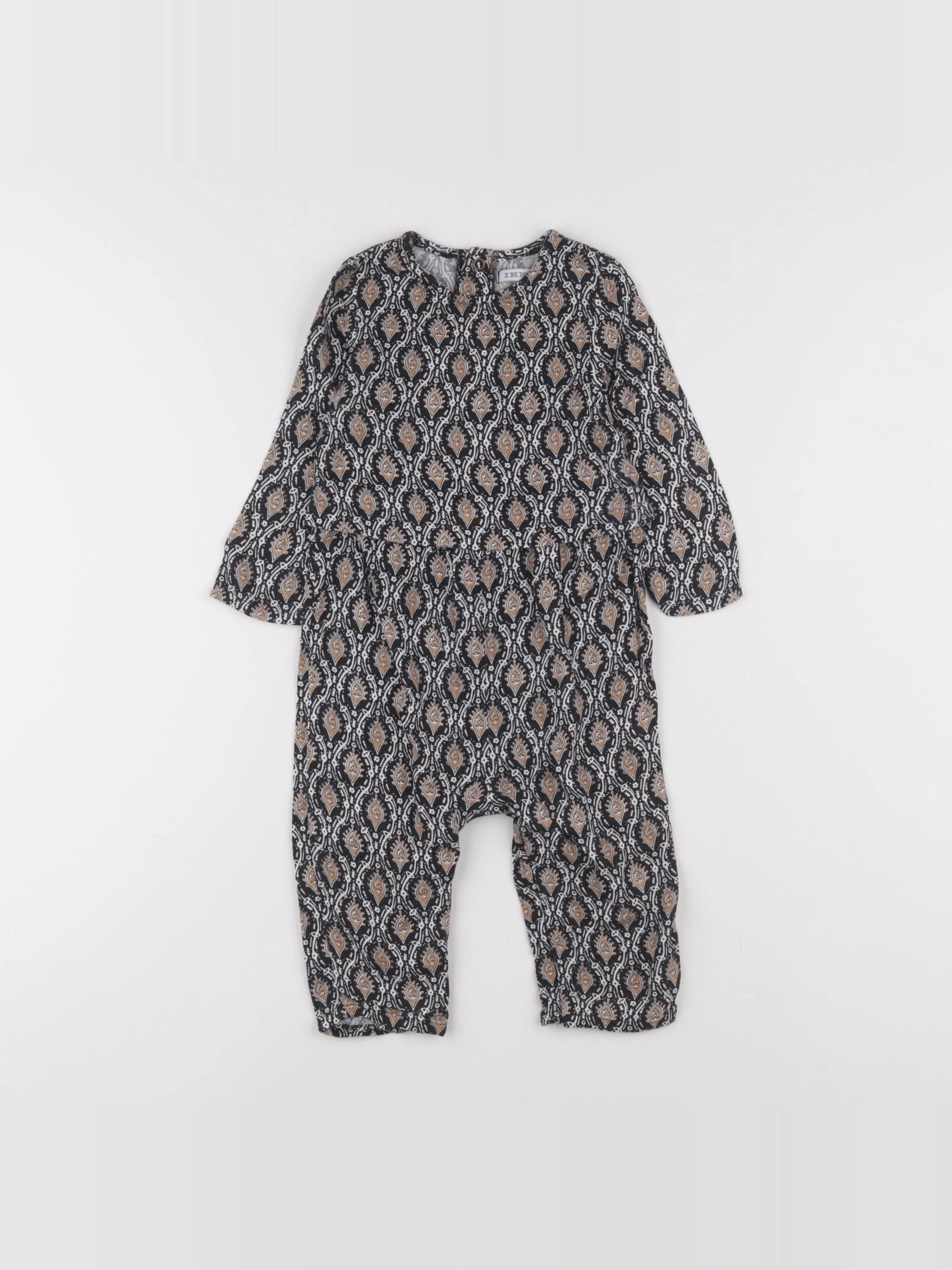 IKKS - combinaison marron, noir - 12 mois