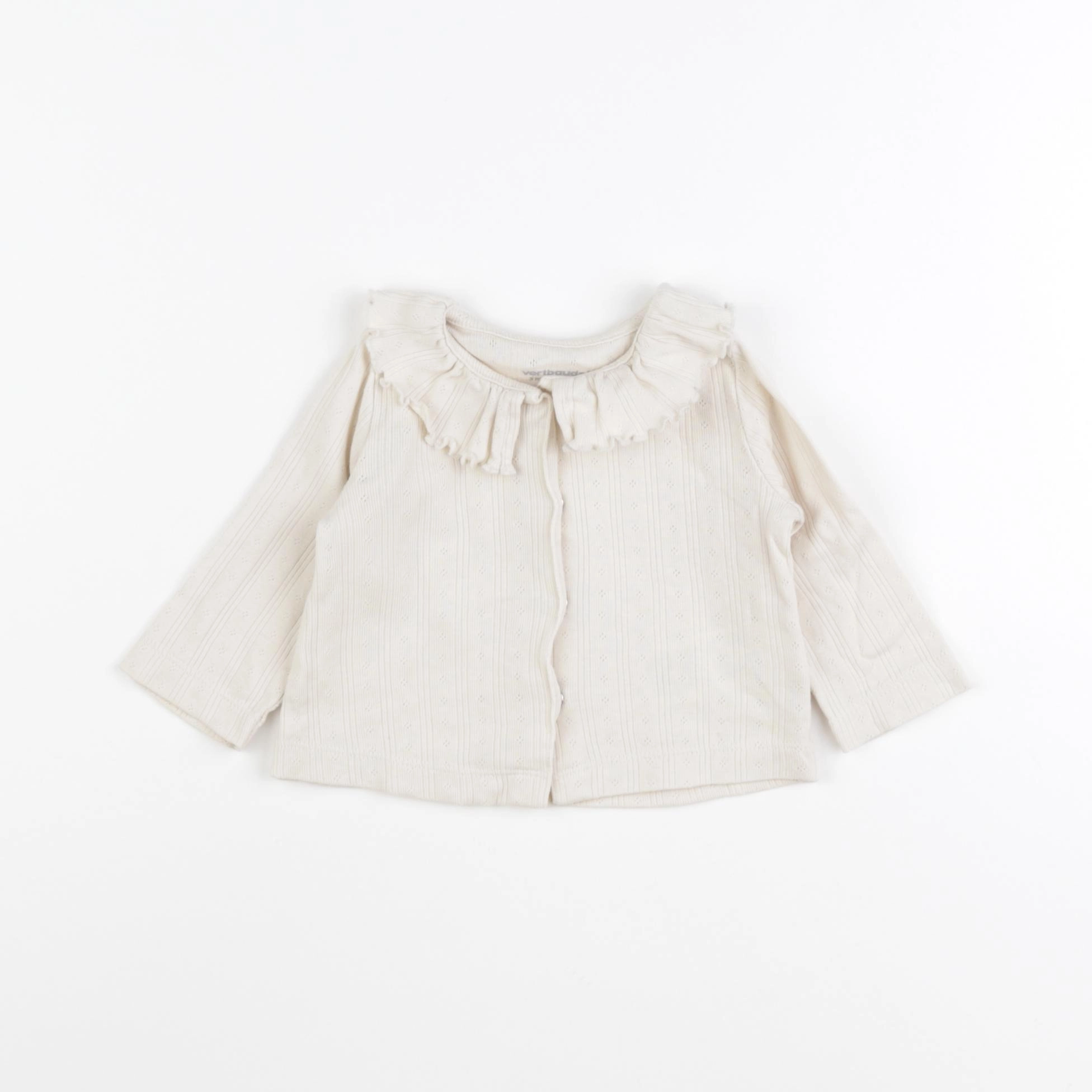 Vertbaudet - gilet beige - 3 mois