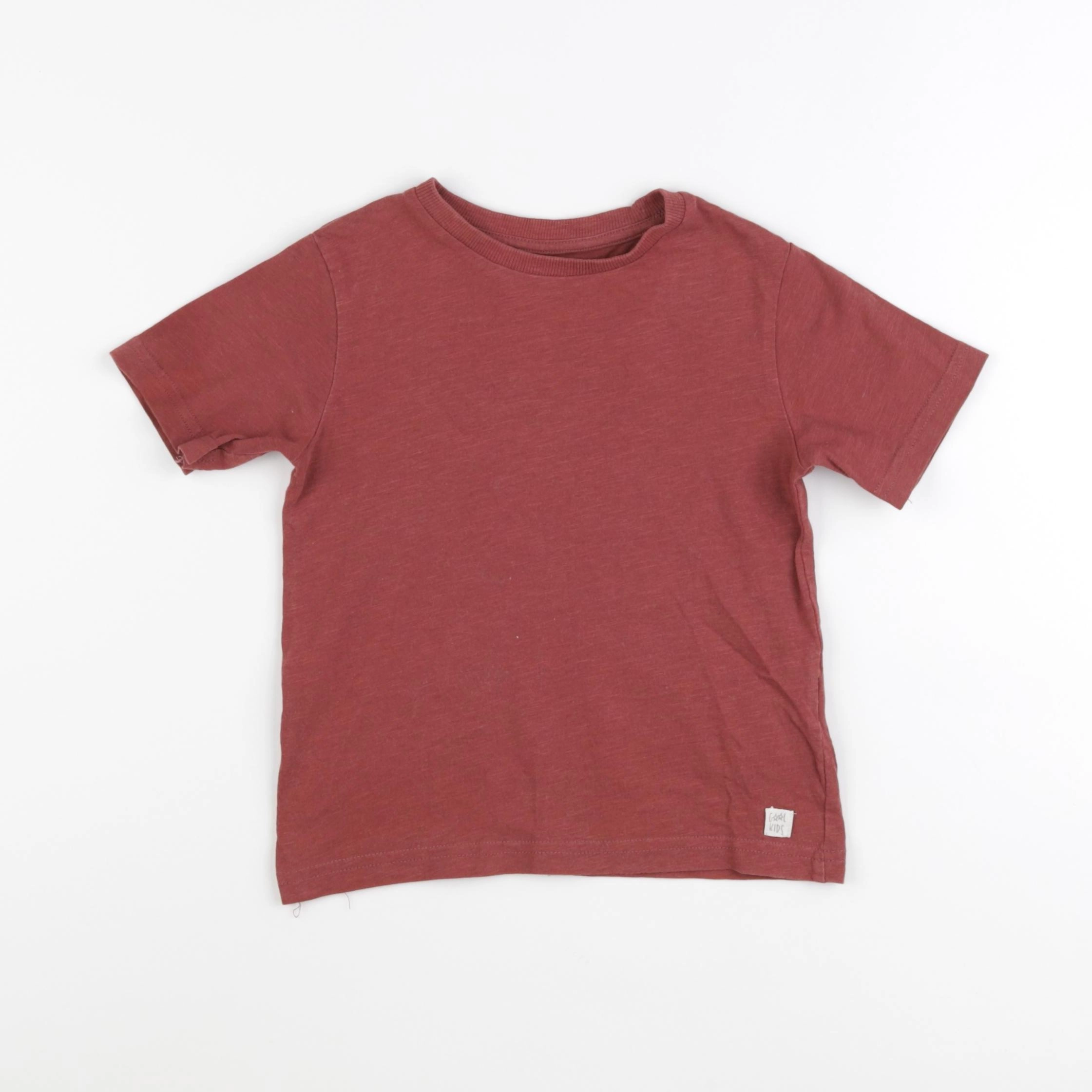 Vertbaudet - tee-shirt rouge - 4 ans