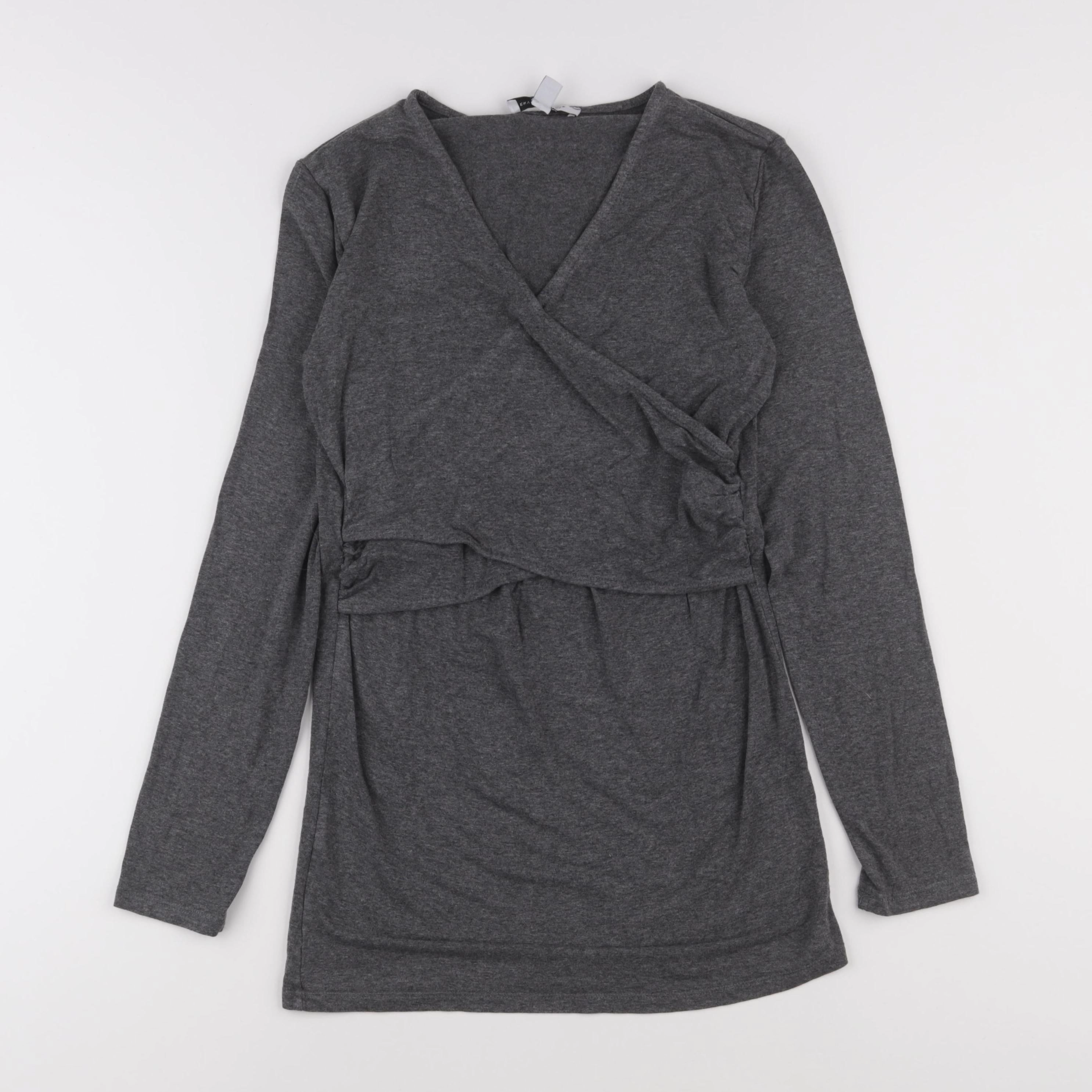 Envie de fraise - tee-shirt allaitement gris - 36 à 38