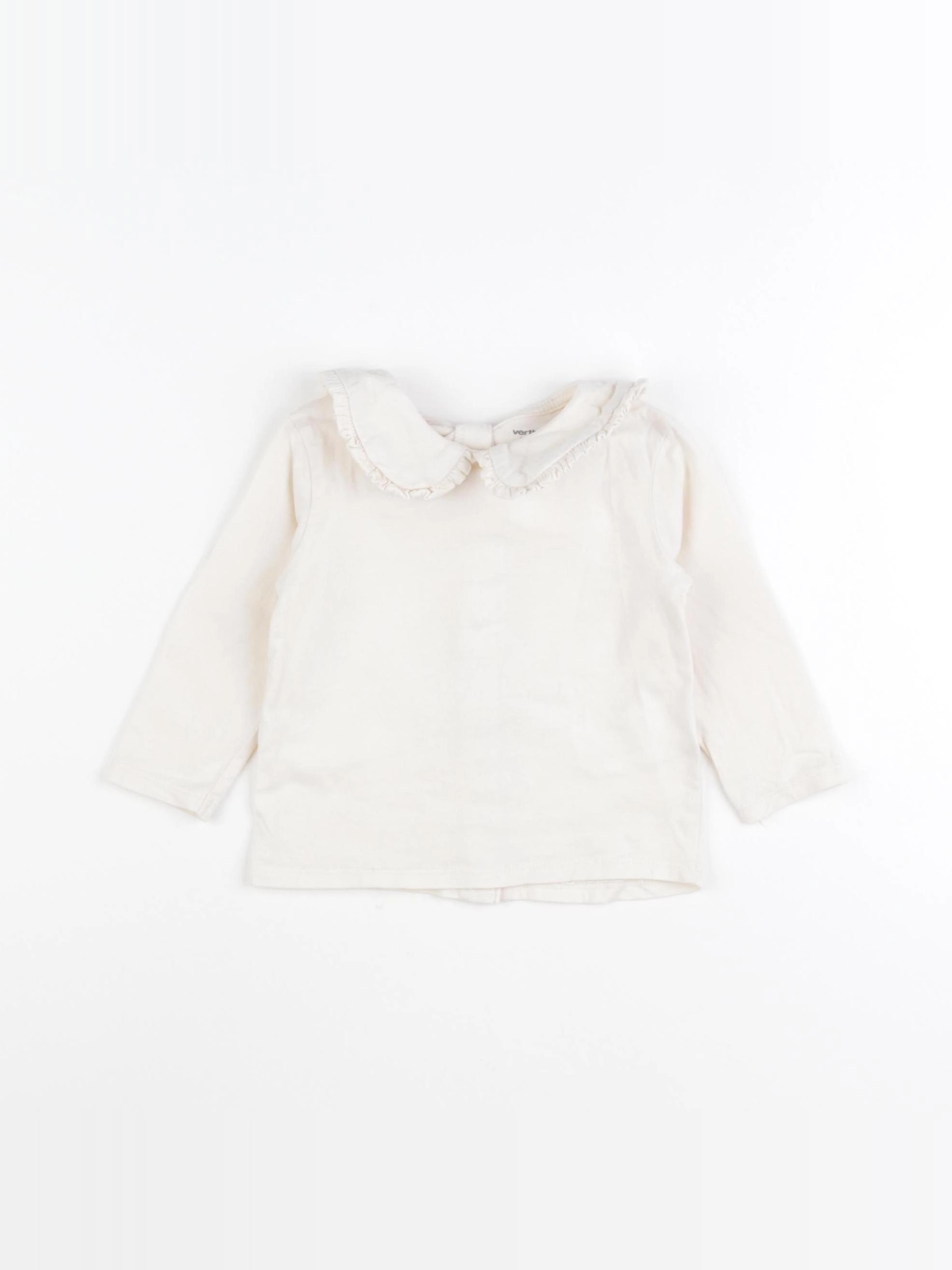 Vertbaudet - tee-shirt beige - 9 mois