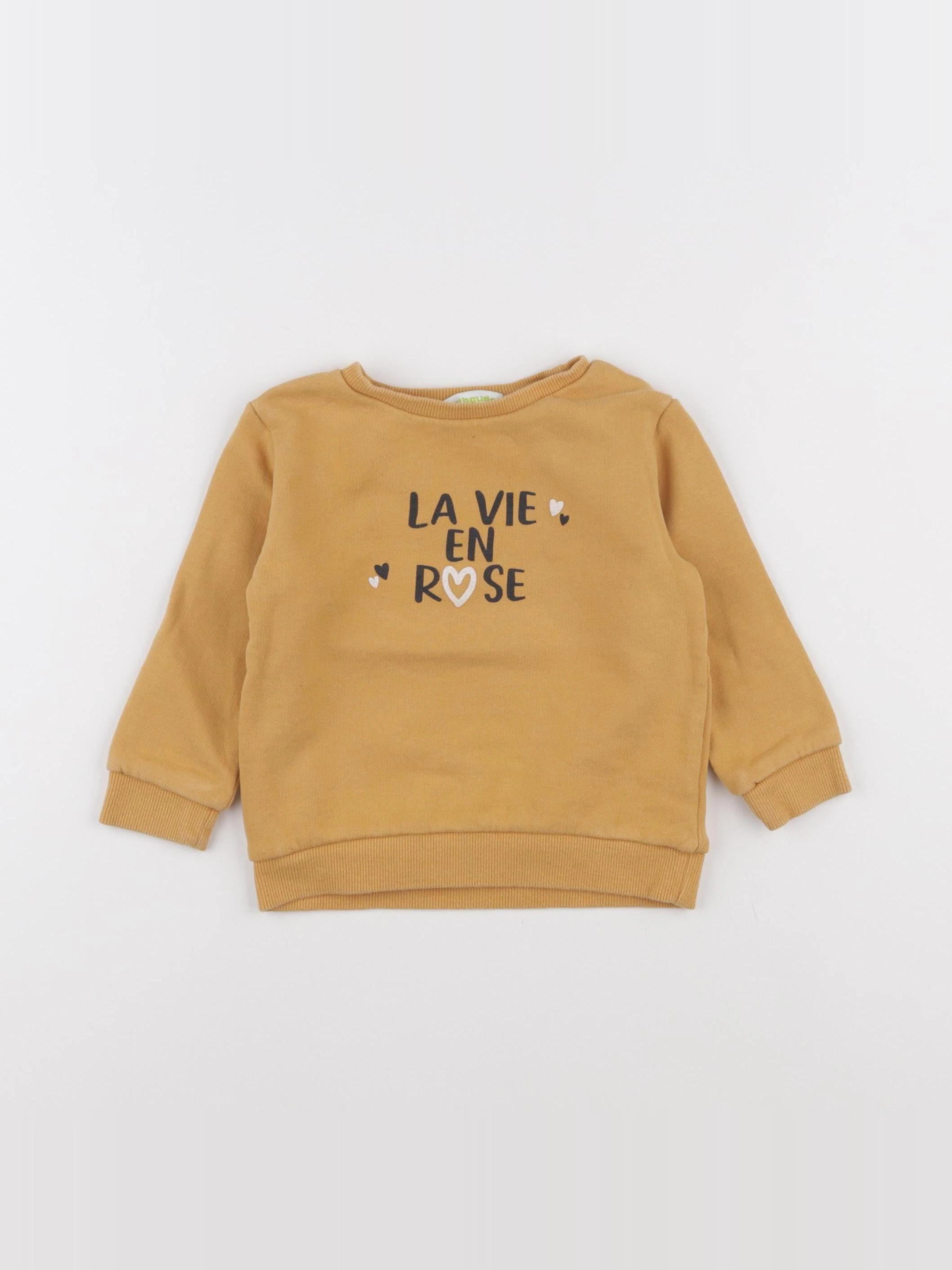 Vertbaudet - sweat jaune - 2 ans