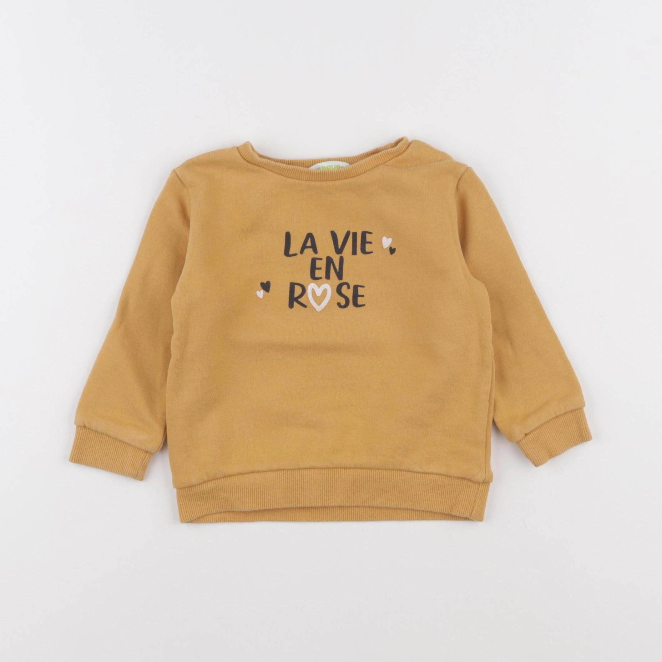 Vertbaudet - sweat jaune - 2 ans
