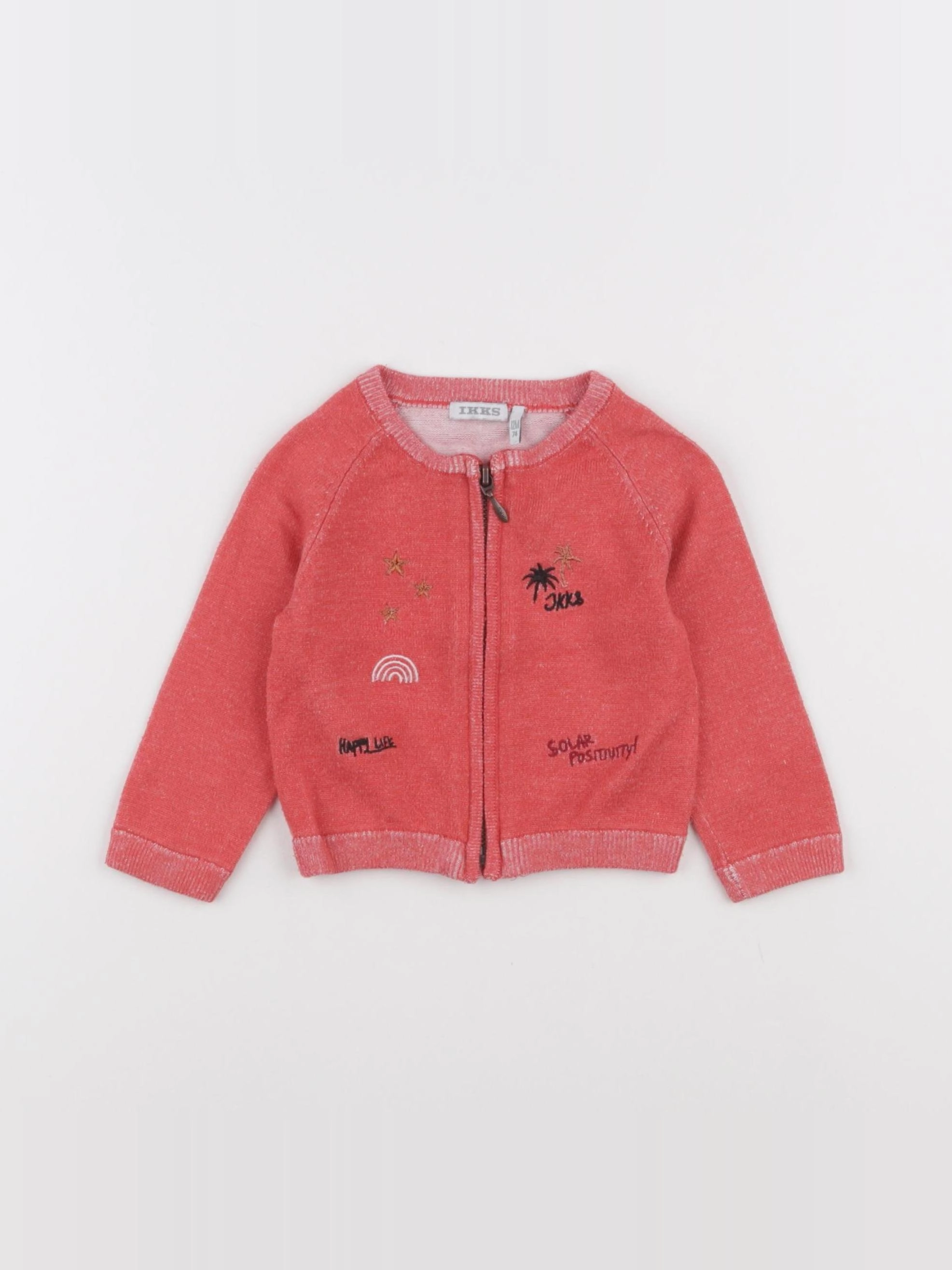 IKKS - gilet rouge - 12 mois
