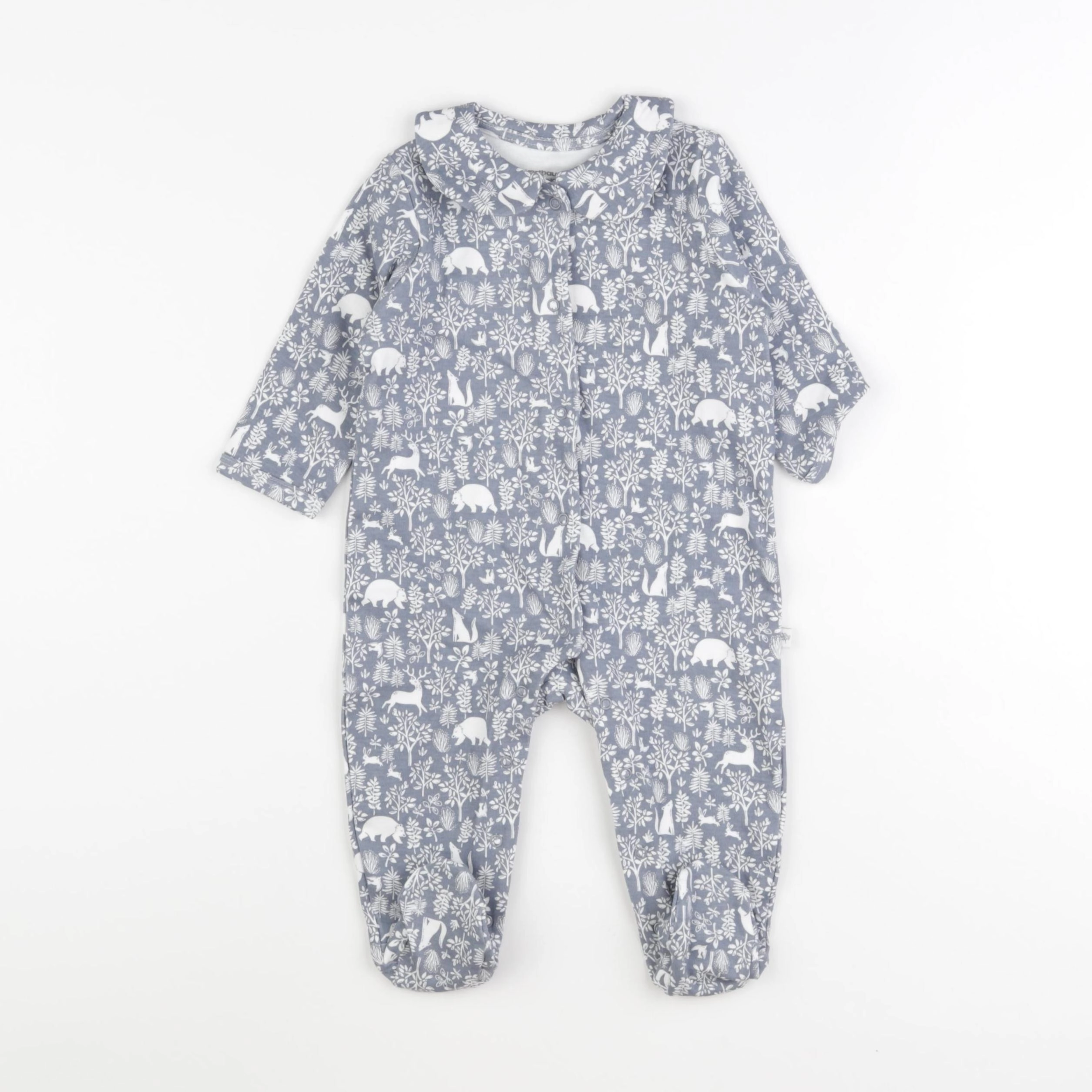 Vertbaudet - pyjama coton bleu - 6 mois