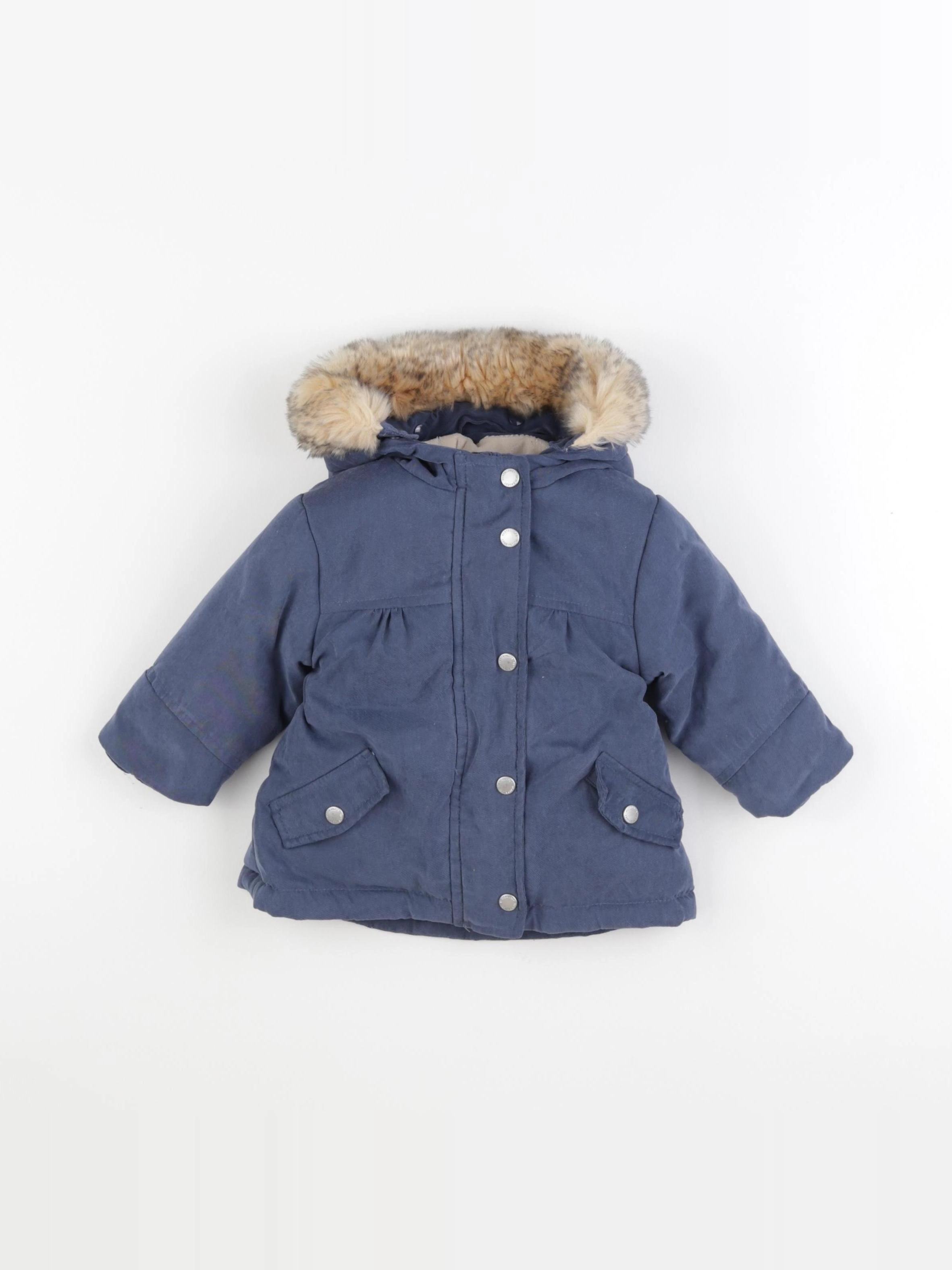 Vertbaudet - parka bleu - 6 mois