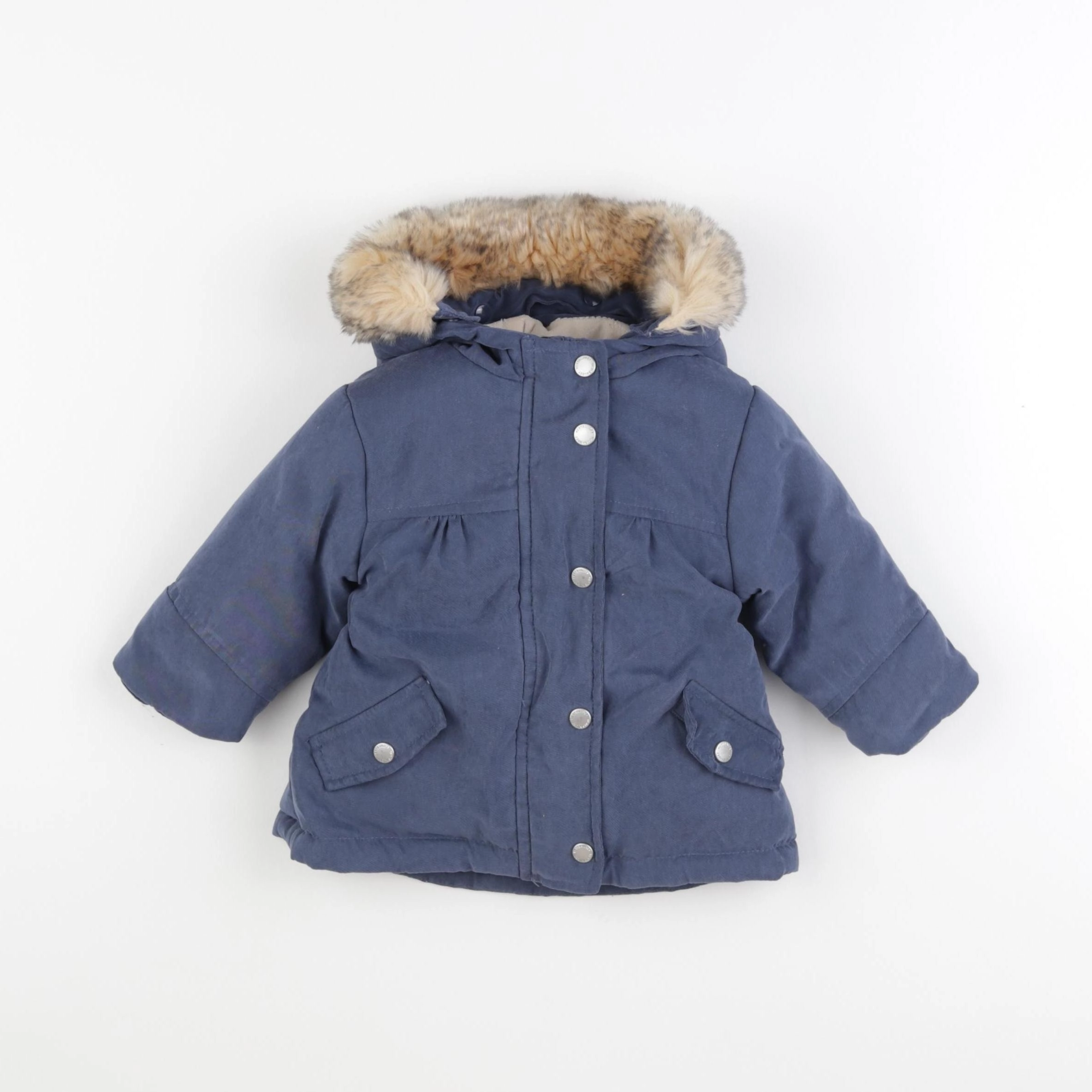 Vertbaudet - parka bleu - 6 mois