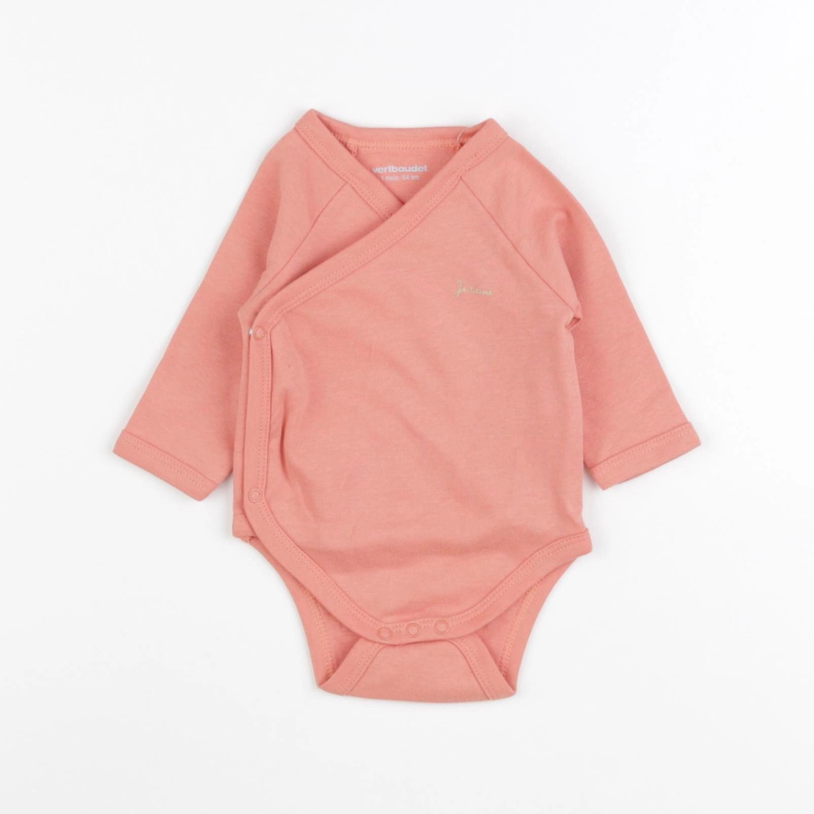 Vertbaudet - body rose - 1 mois