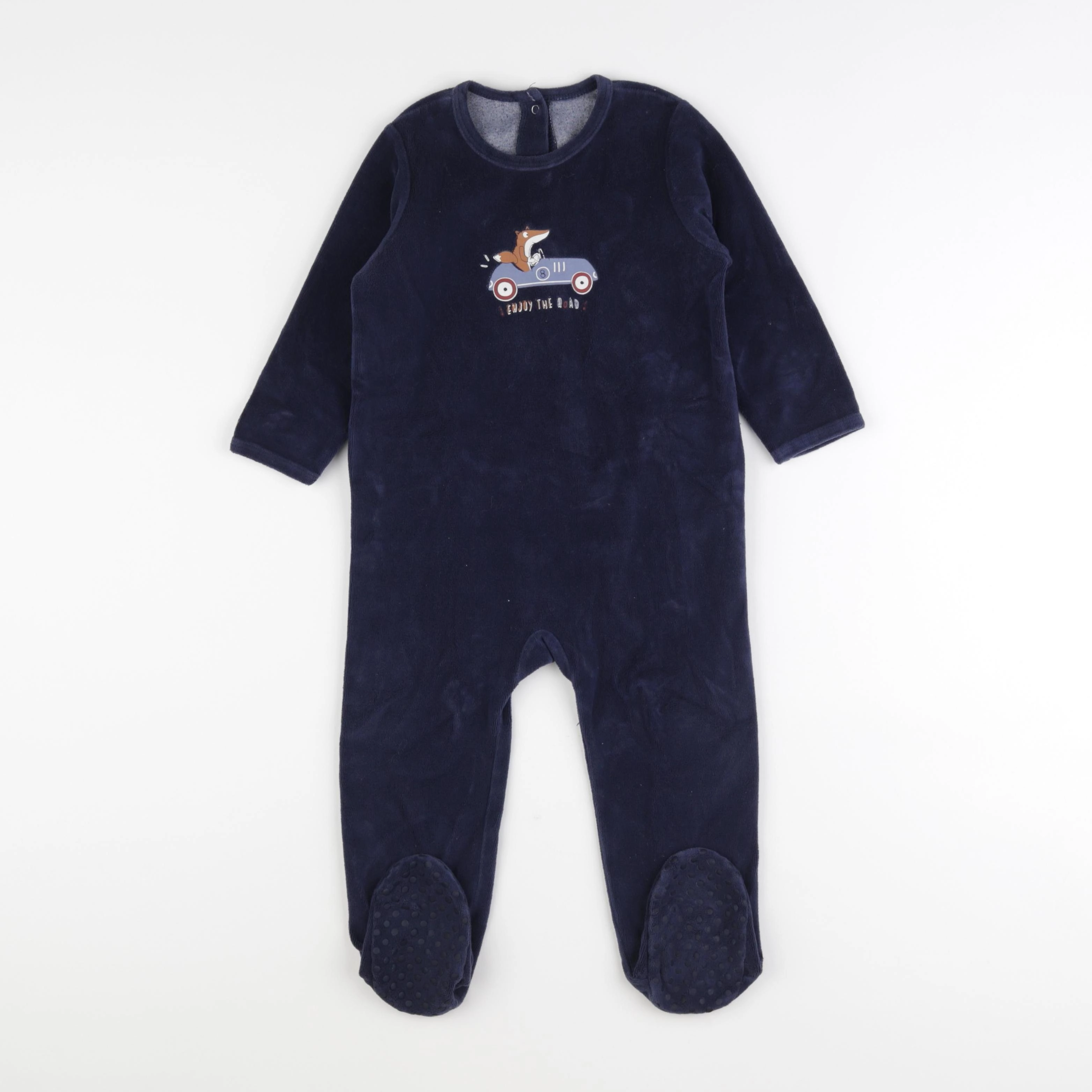 Vertbaudet - pyjama velours bleu - 2 ans