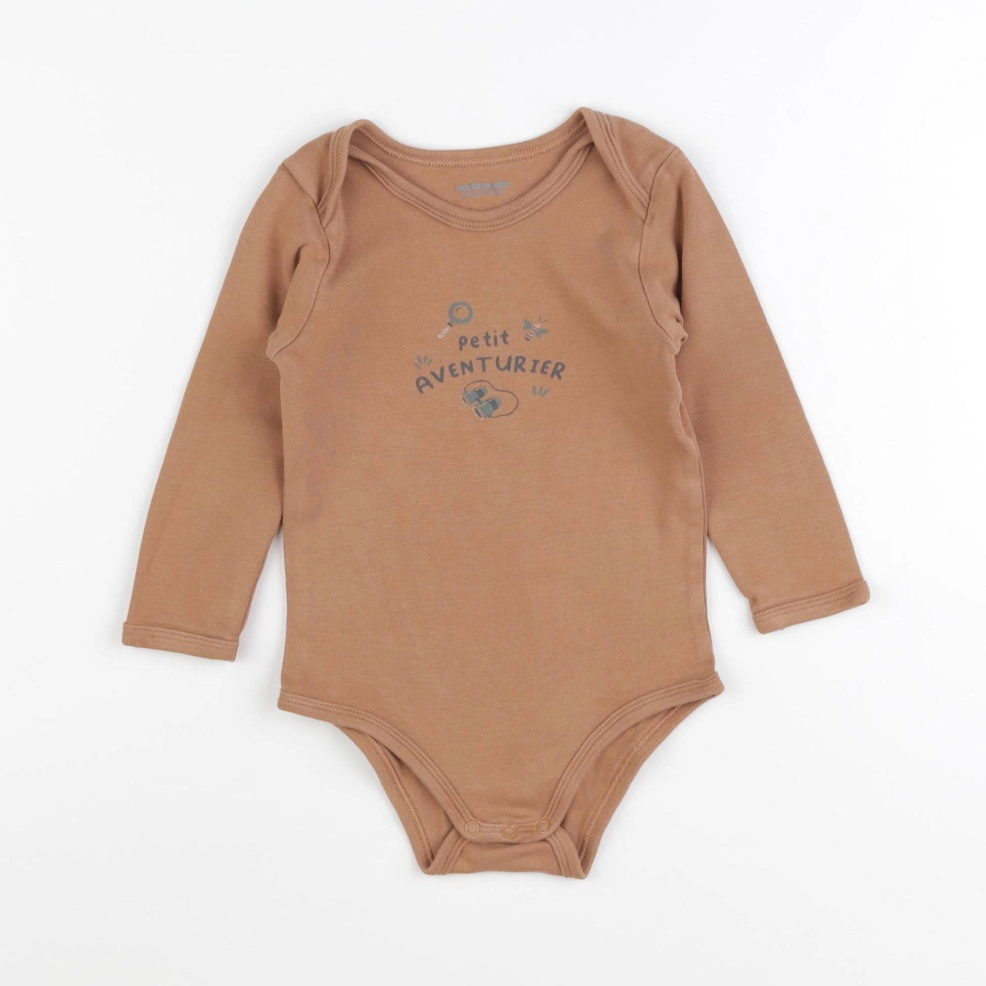 Vertbaudet - body marron - 24 mois