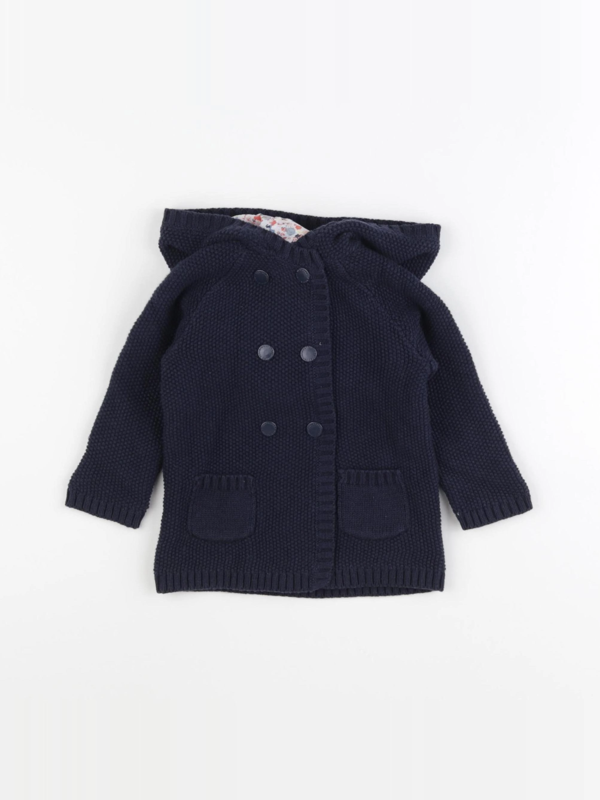Vertbaudet - gilet bleu - 9 mois