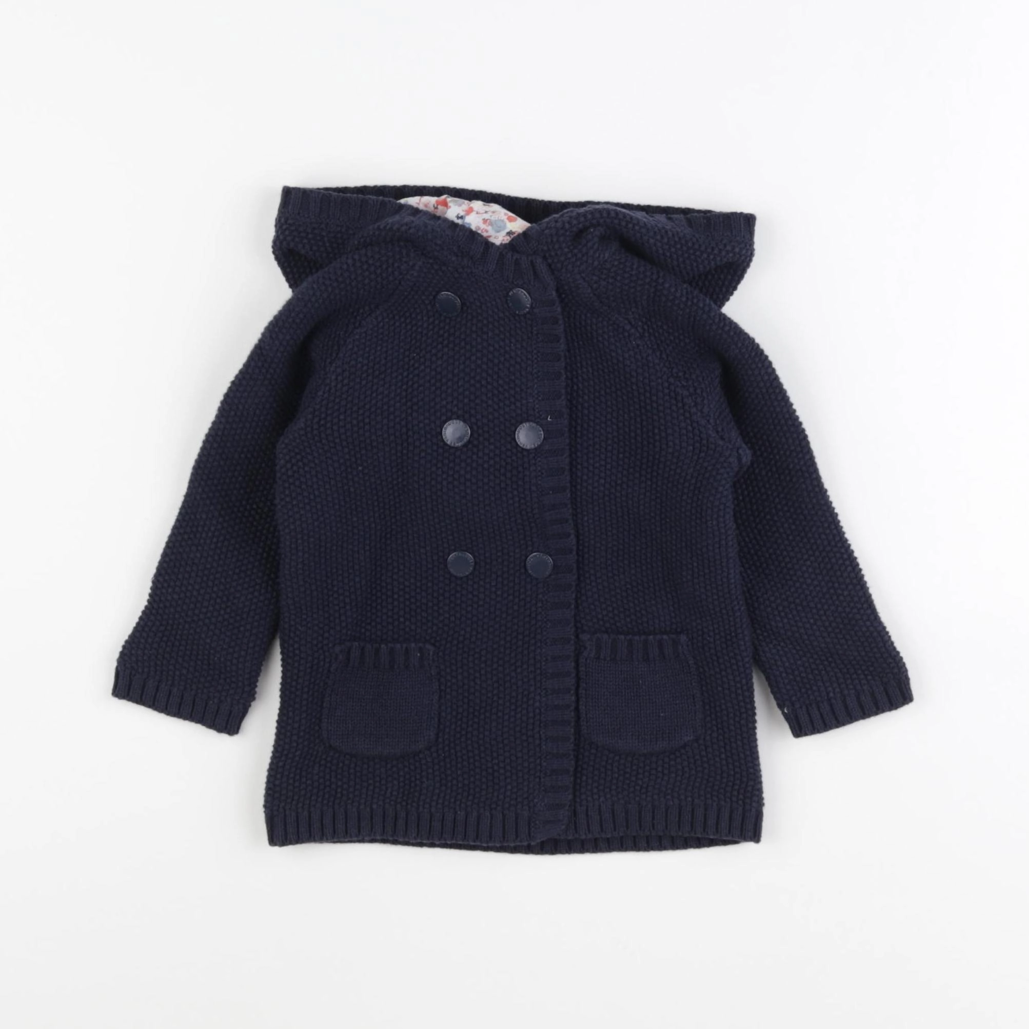 Vertbaudet - gilet bleu - 9 mois