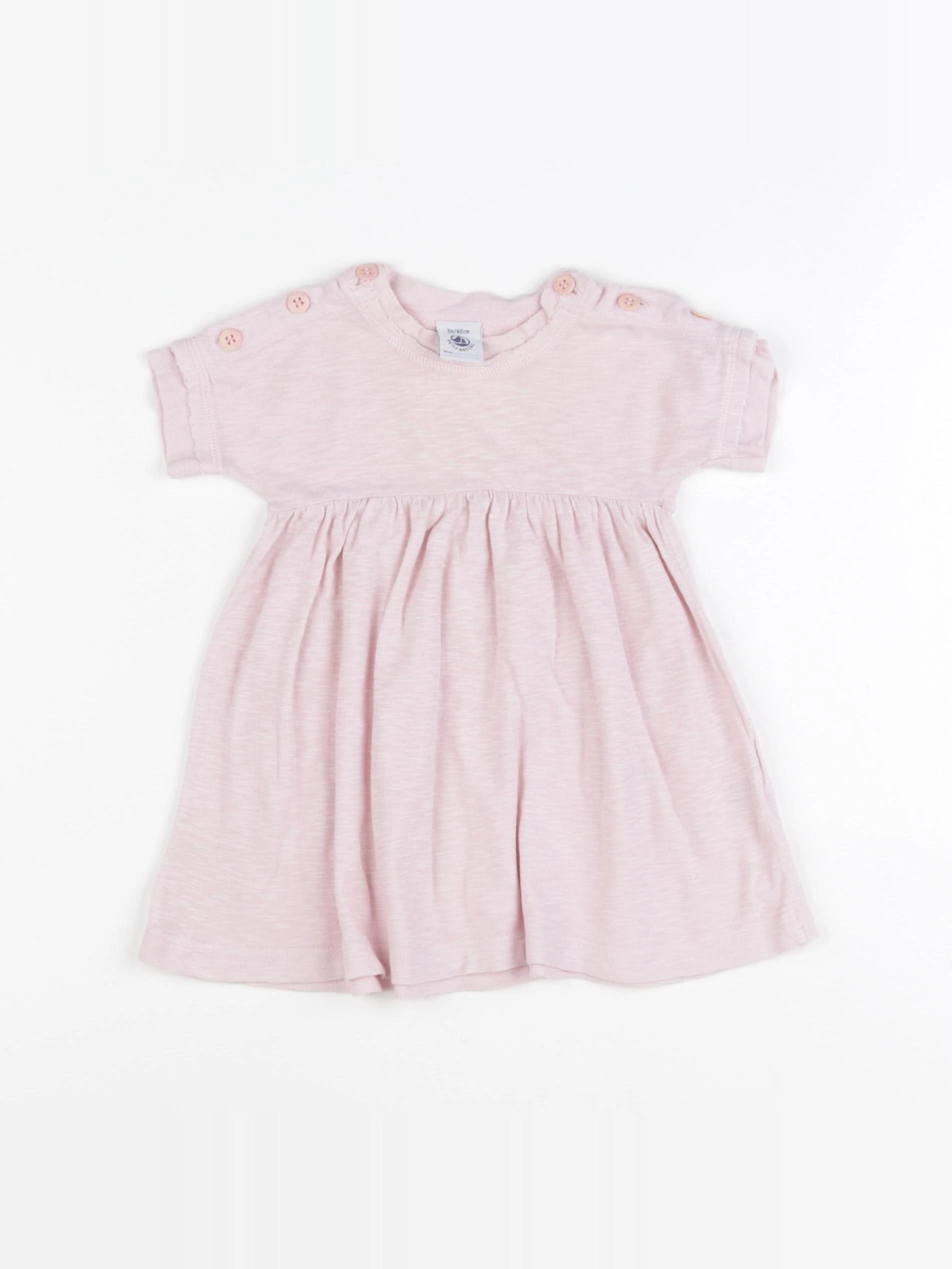 Petit Bateau - robe rose - 3 mois