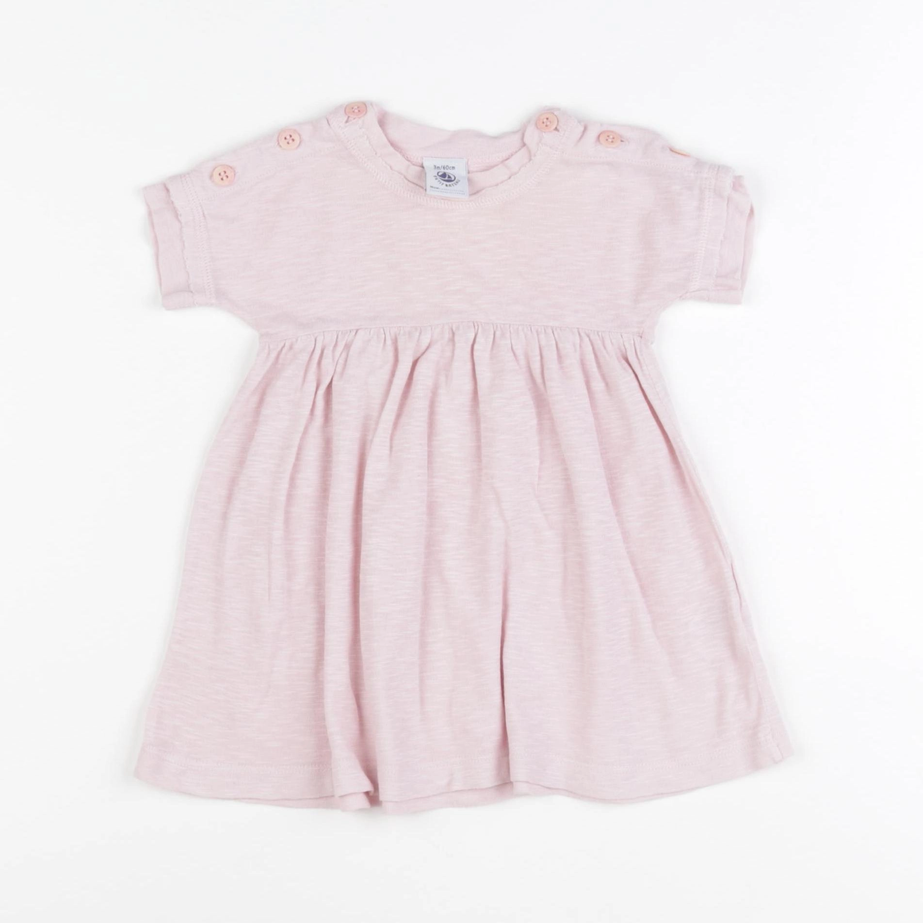 Petit Bateau - robe rose - 3 mois