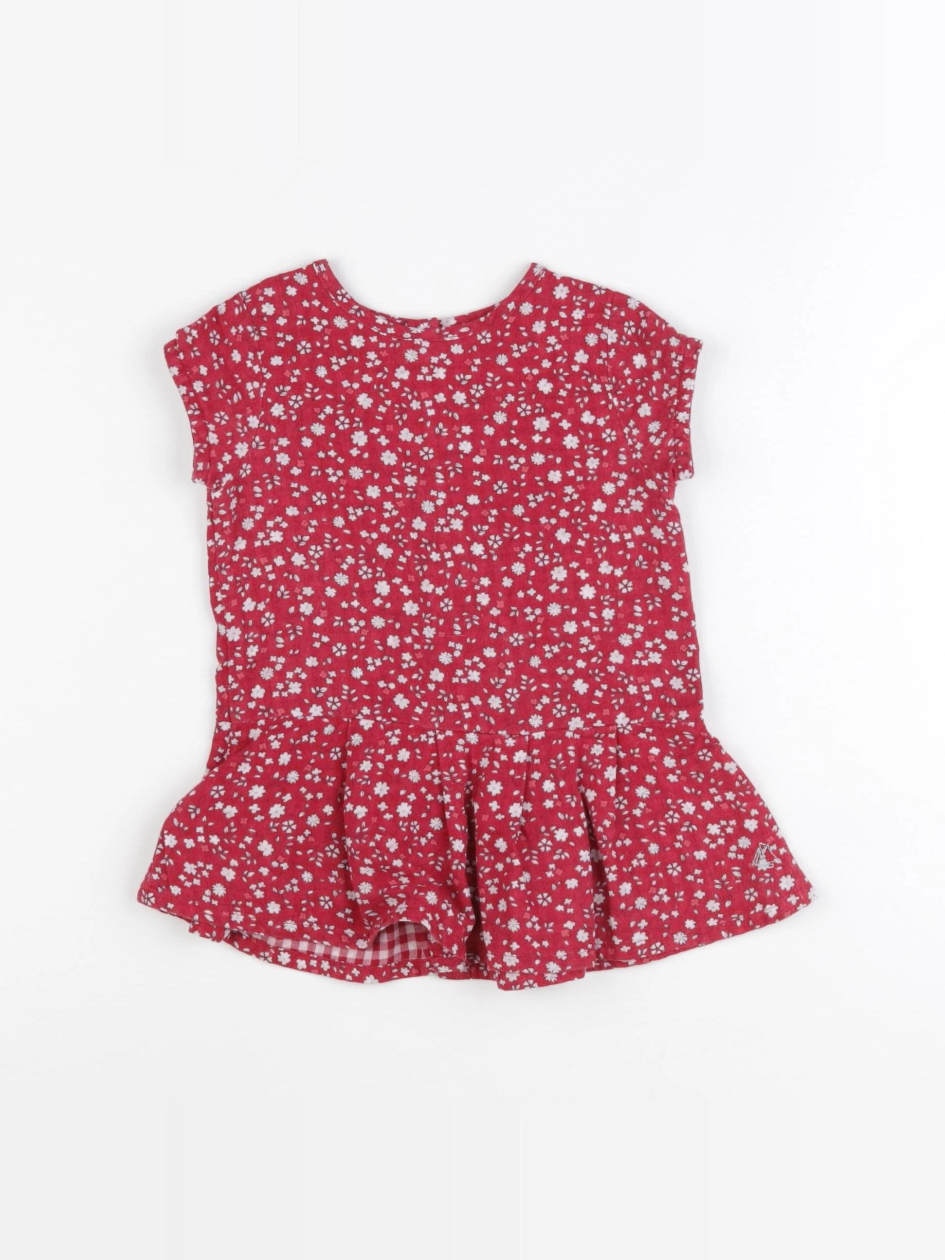 Petit Bateau - robe rouge - 12 mois