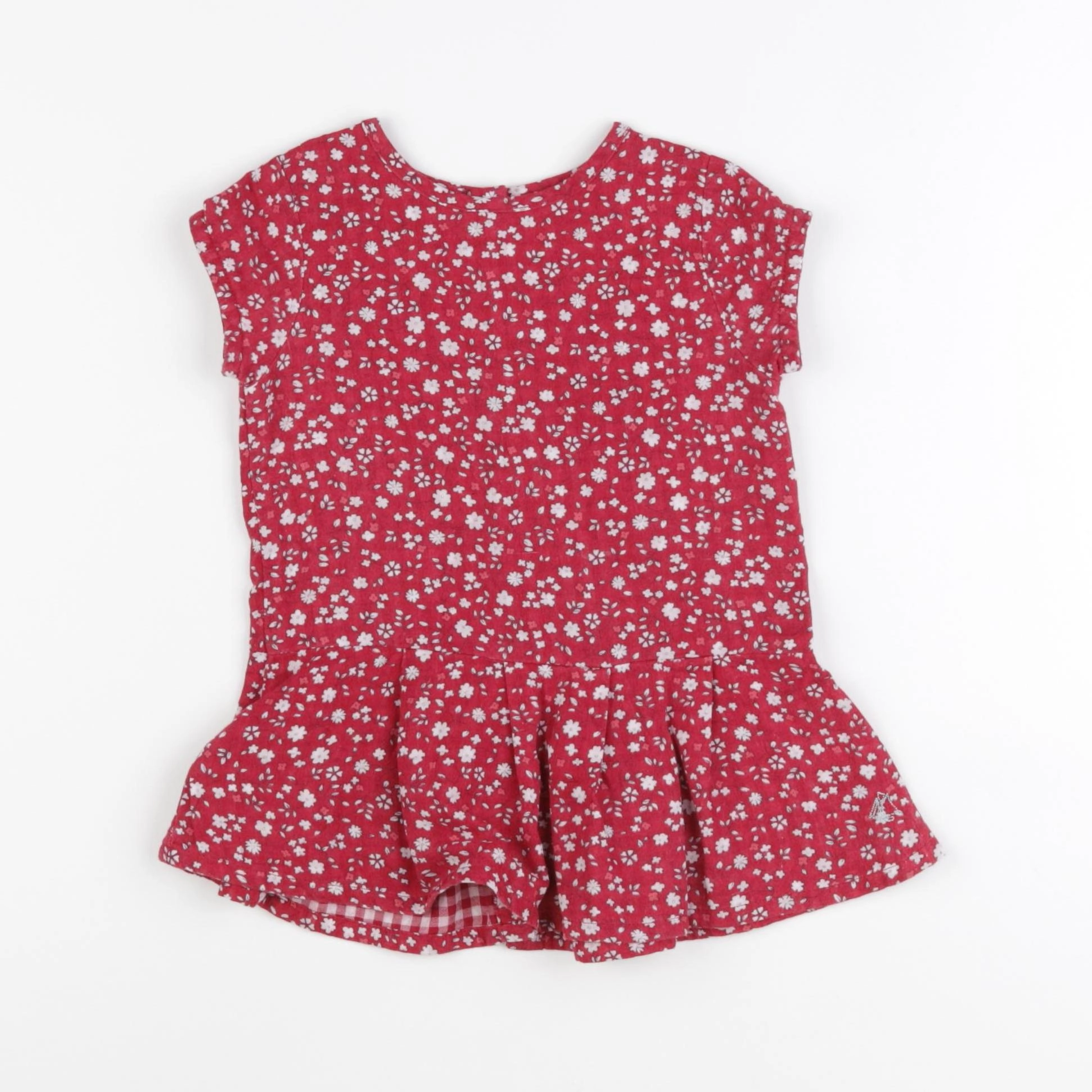 Petit Bateau - robe rouge - 12 mois